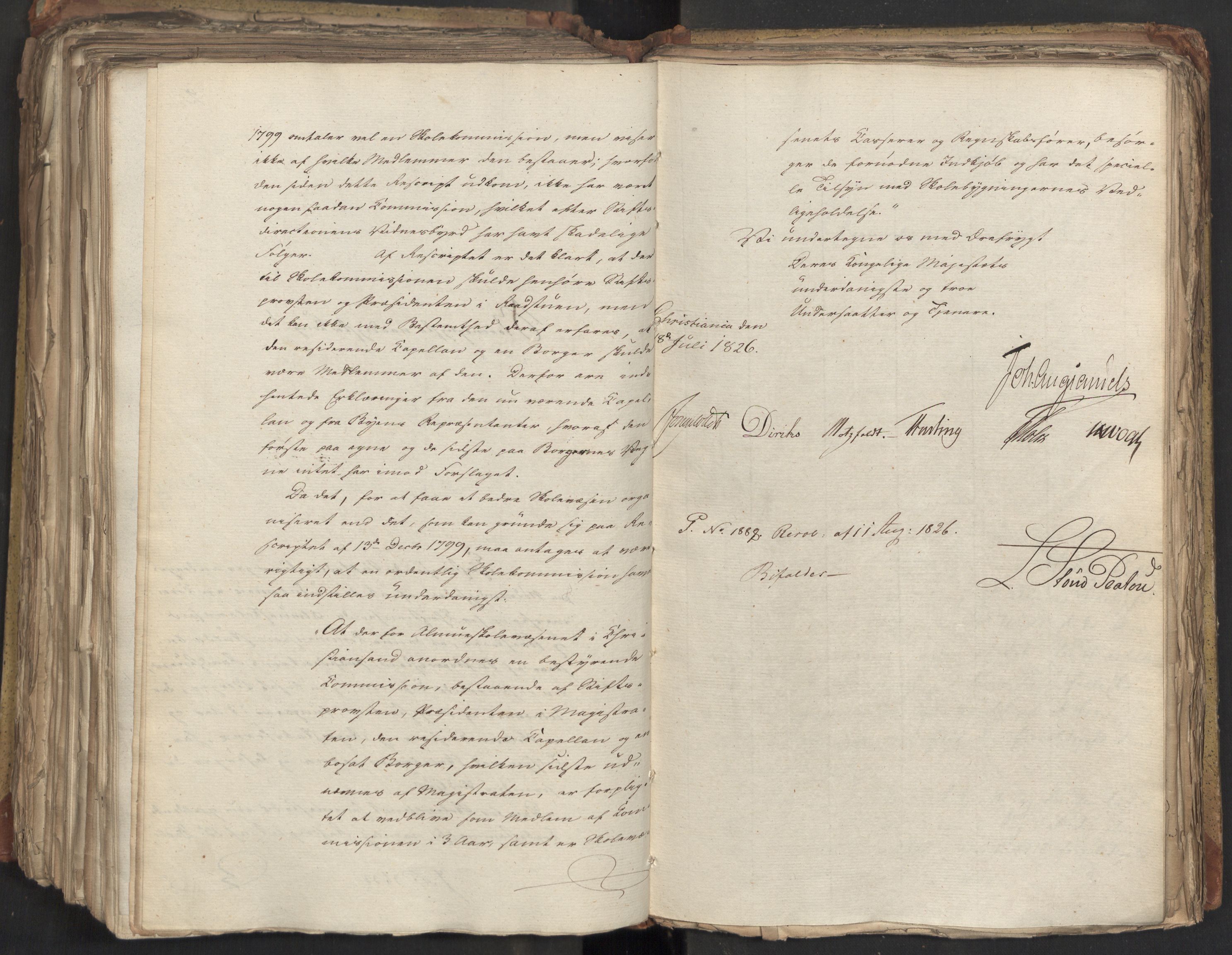 Statsrådsavdelingen i Stockholm, AV/RA-S-1003/D/Da/L0047: Regjeringsinnstillinger nr. 3501-3659, 1826, s. 361