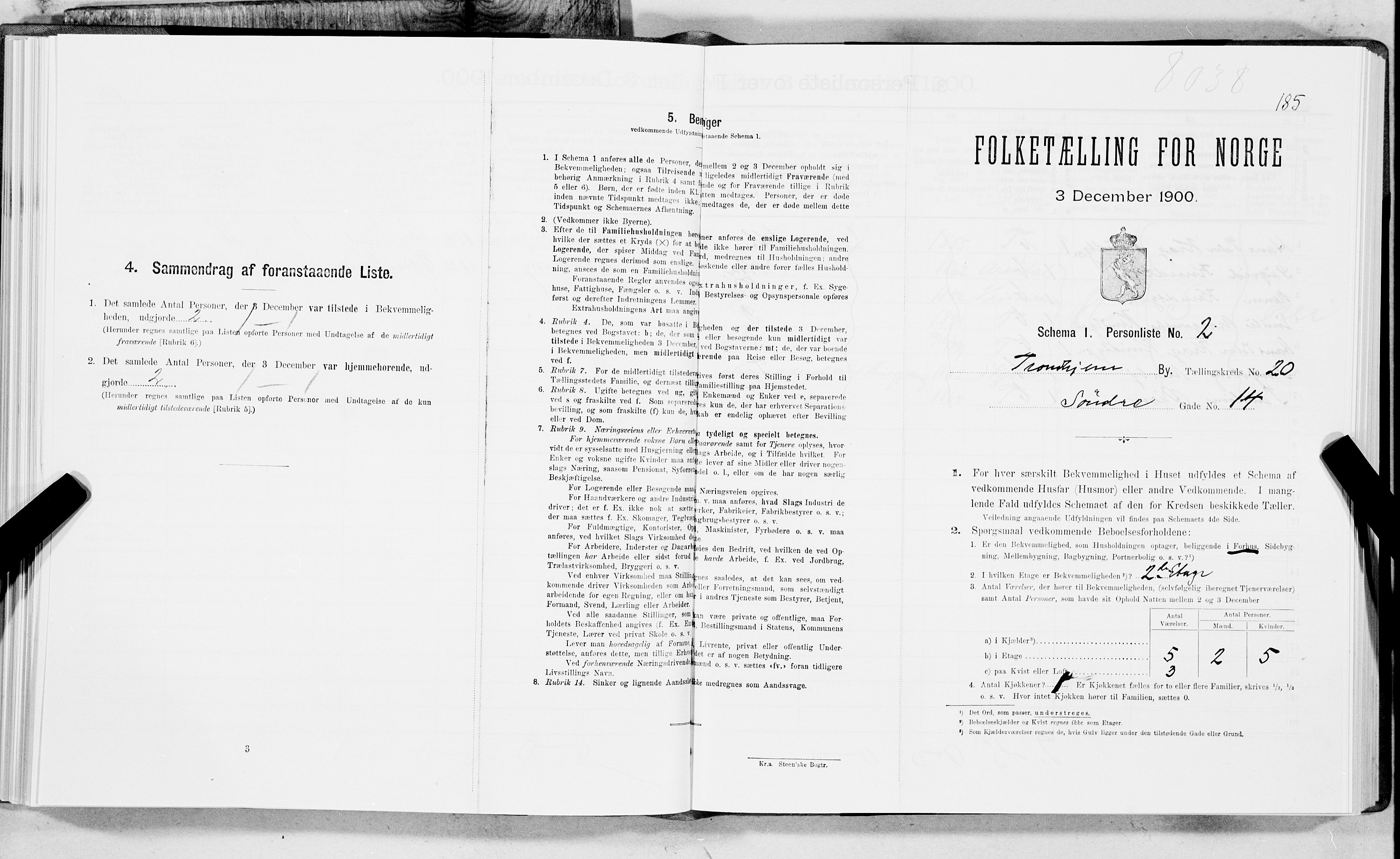SAT, Folketelling 1900 for 1601 Trondheim kjøpstad, 1900, s. 3249