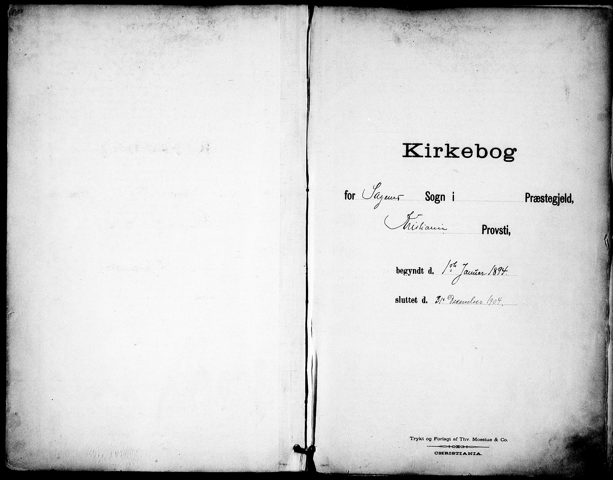 Sagene prestekontor Kirkebøker, SAO/A-10796/F/L0004: Ministerialbok nr. 4, 1894-1904