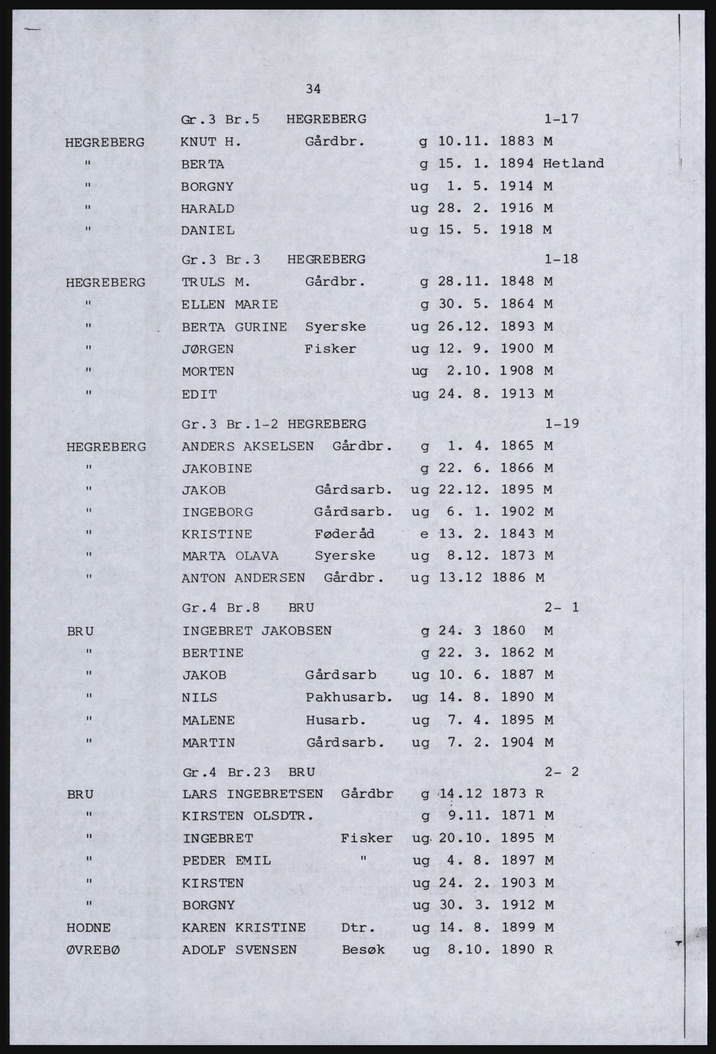 SAST, Avskrift av folketellingen 1920 for Ryfylkeøyene, 1920, s. 46