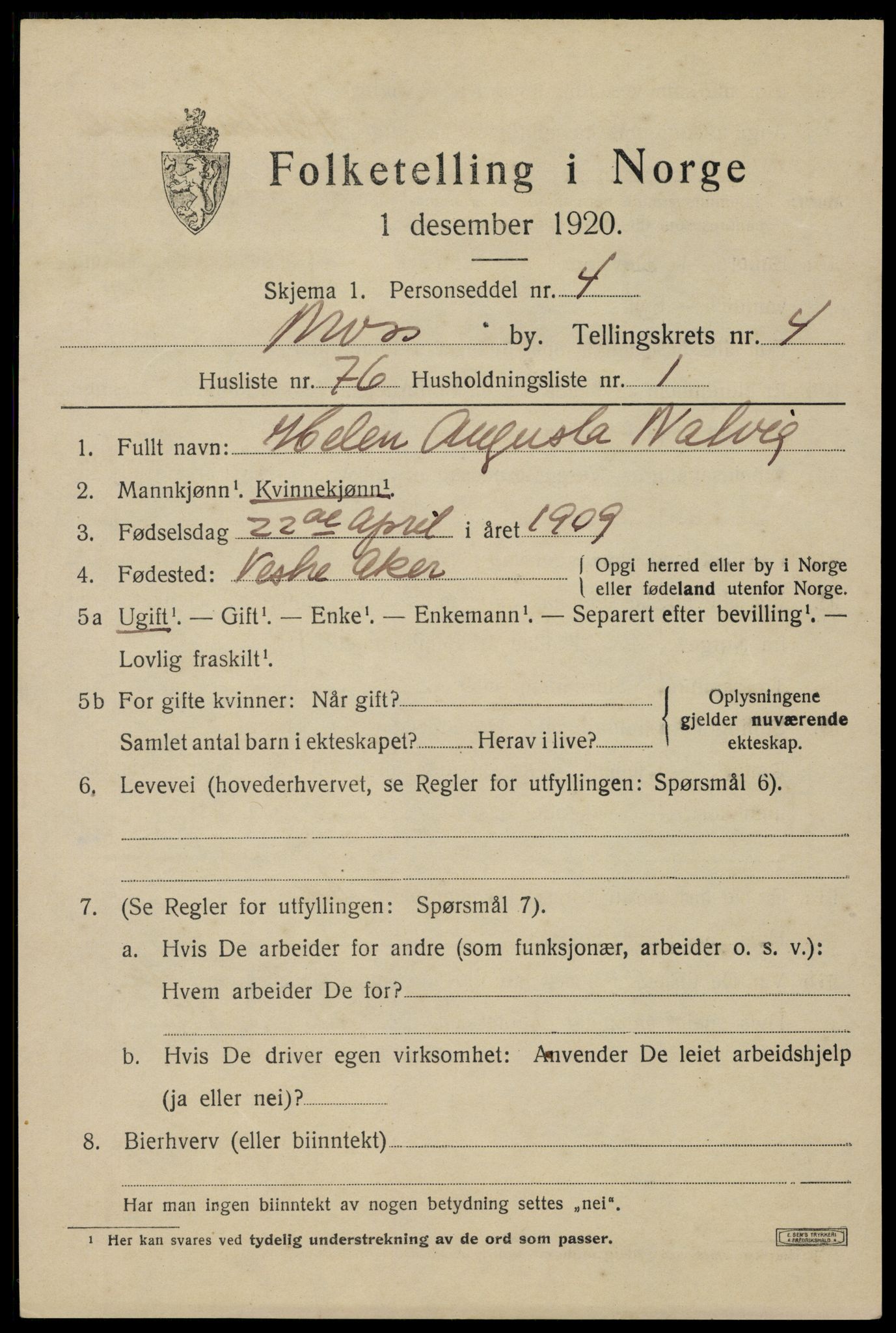SAO, Folketelling 1920 for 0104 Moss kjøpstad, 1920, s. 15253