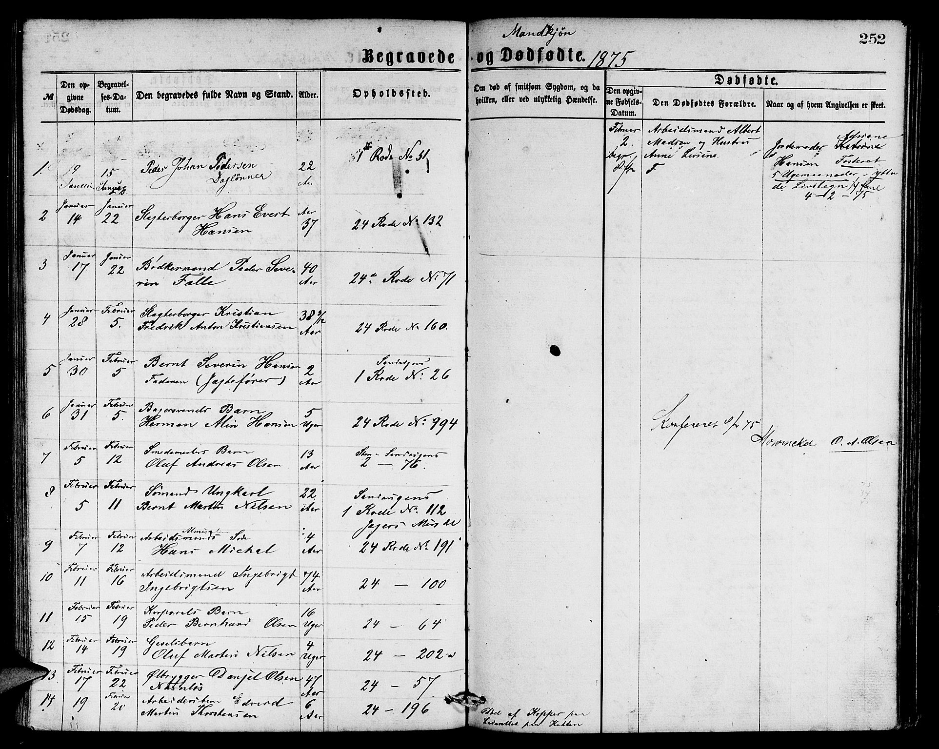 Sandviken Sokneprestembete, AV/SAB-A-77601/H/Hb: Klokkerbok nr. A 1, 1867-1879, s. 252
