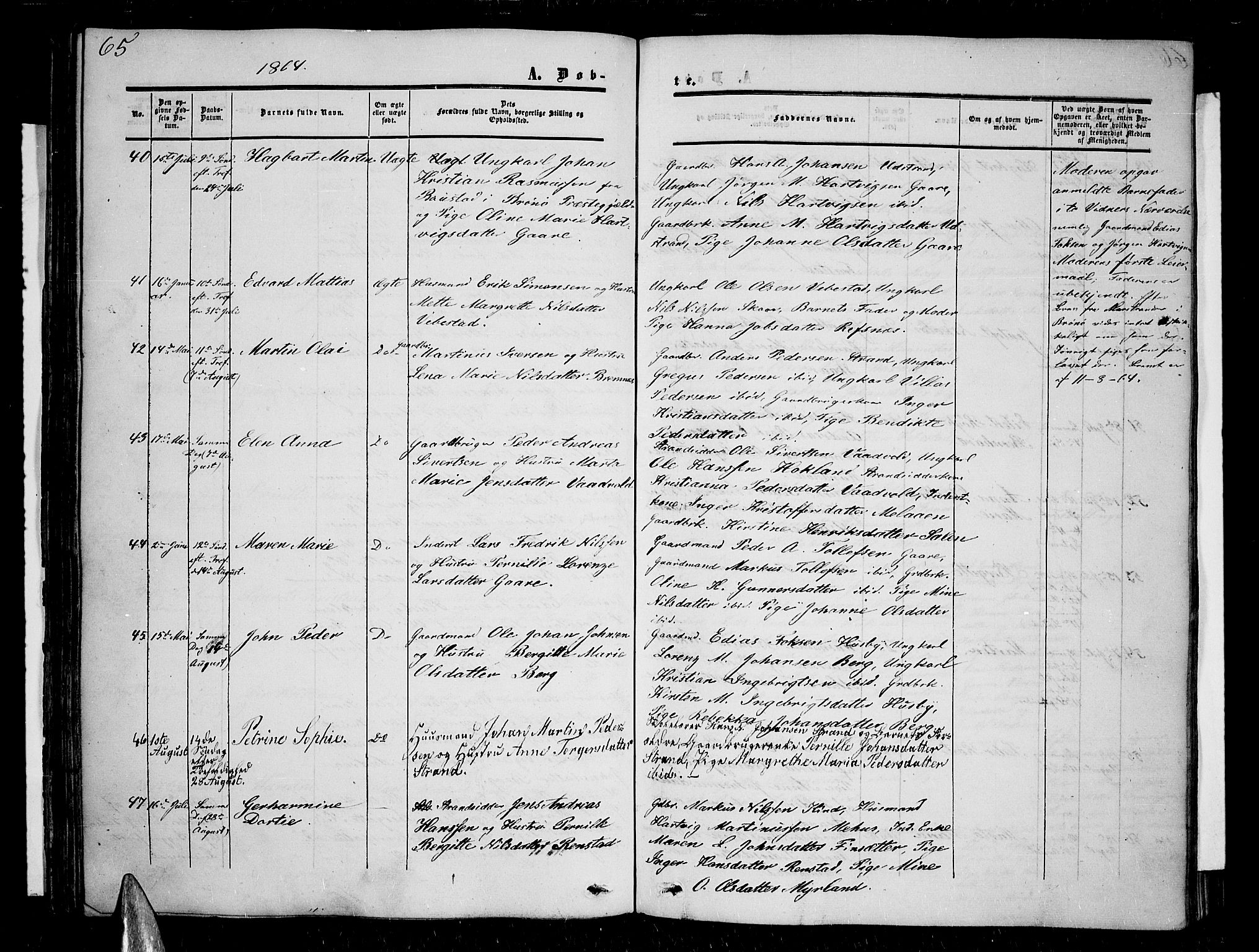 Kvæfjord sokneprestkontor, AV/SATØ-S-1323/G/Ga/Gab/L0003klokker: Klokkerbok nr. 3, 1856-1870, s. 65