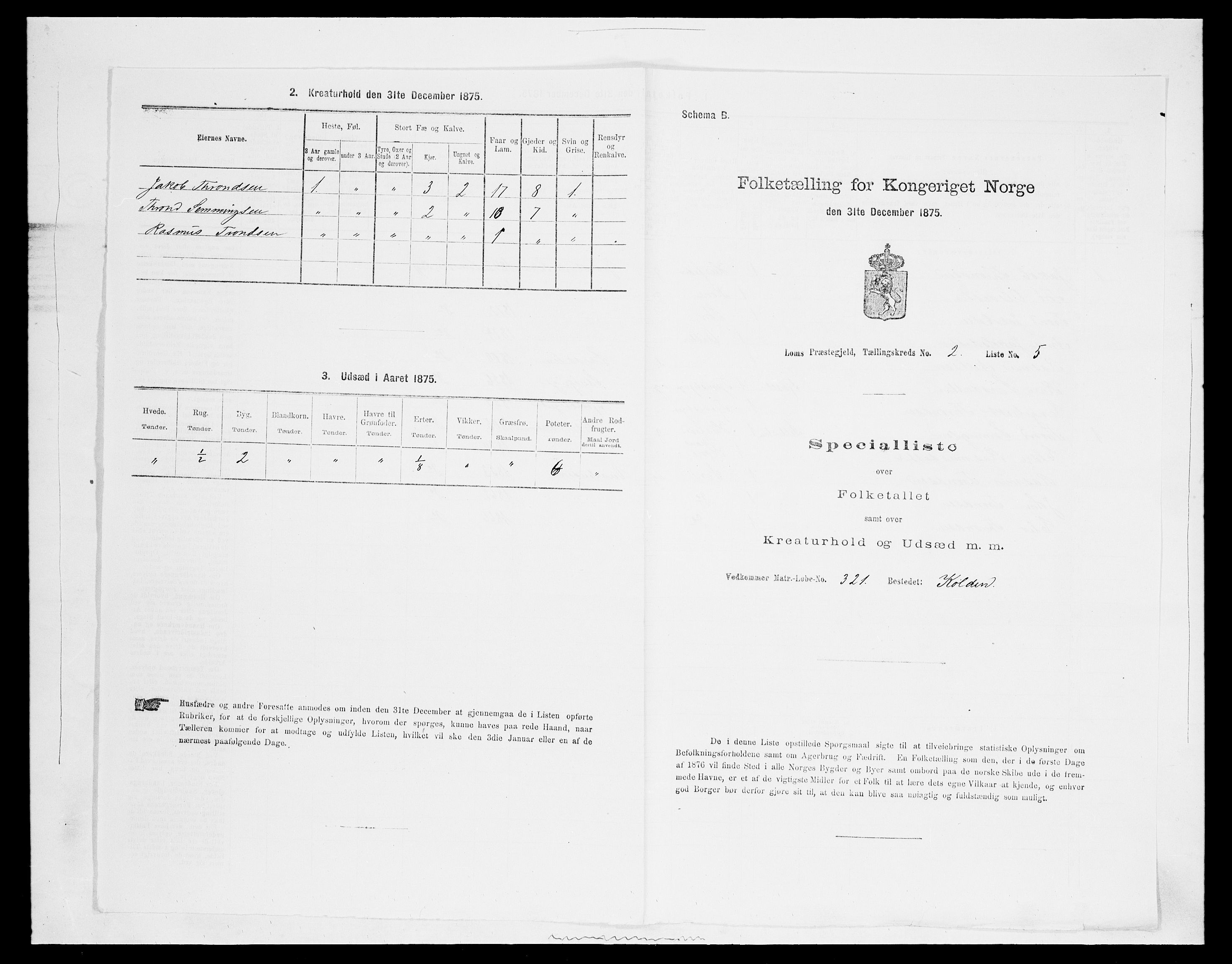 SAH, Folketelling 1875 for 0514P Lom prestegjeld, 1875, s. 266