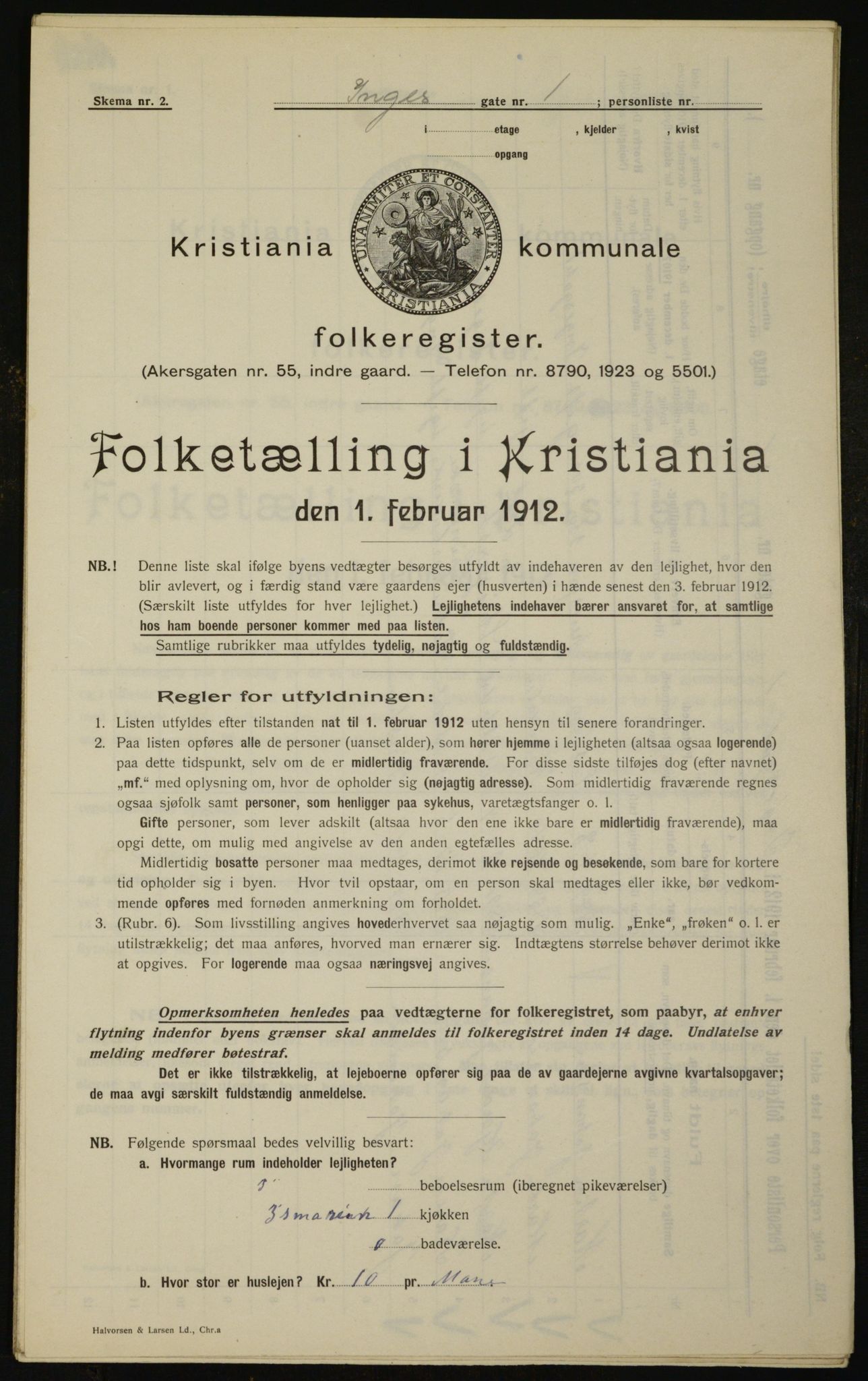 OBA, Kommunal folketelling 1.2.1912 for Kristiania, 1912, s. 44288