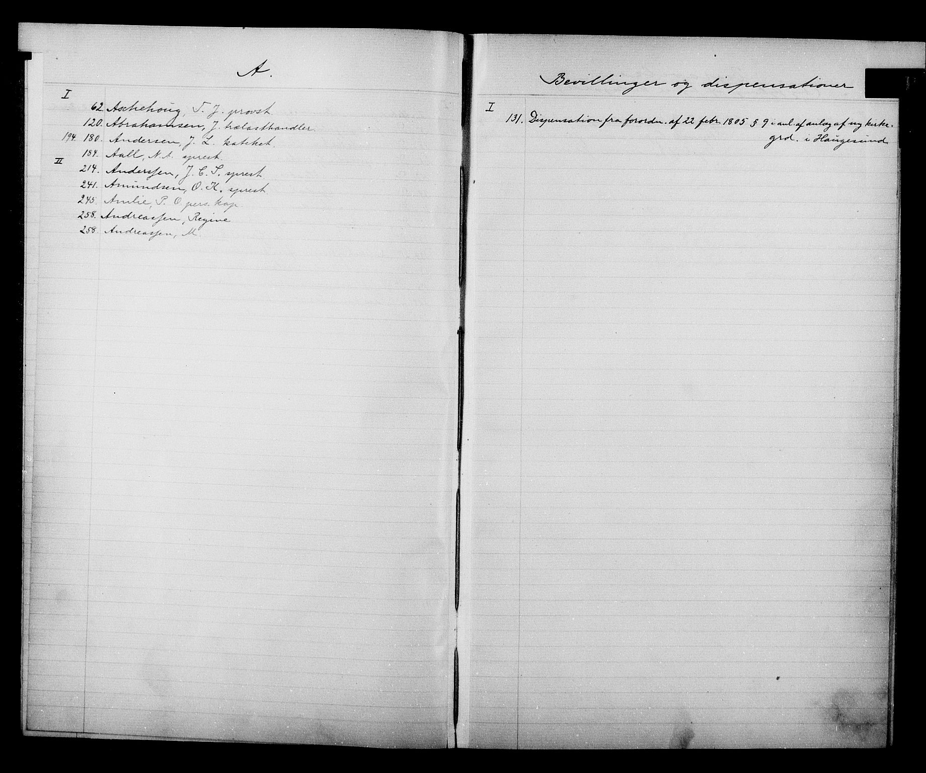 Kirke- og undervisningsdepartementet, Kontoret  for kirke og geistlighet A, AV/RA-S-1007/A/Aa/L0243: Register, 1890