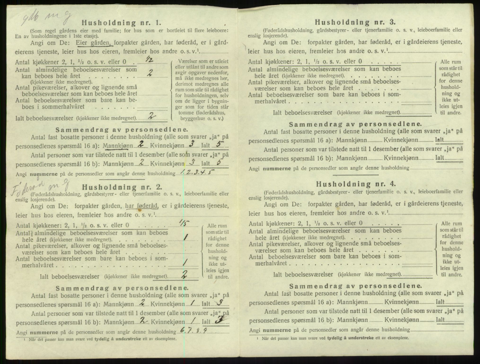 SAB, Folketelling 1920 for 1418 Balestrand herred, 1920, s. 40