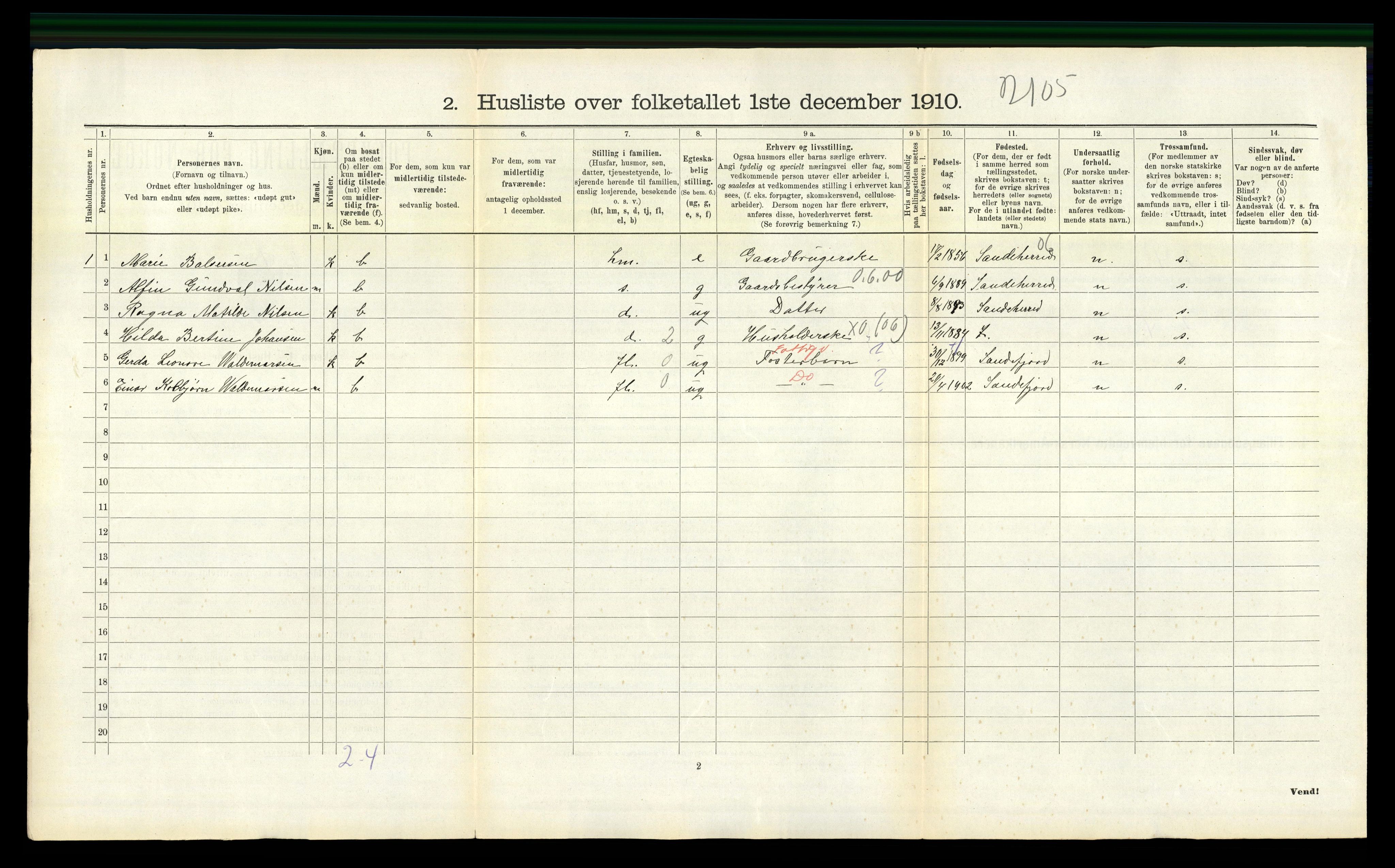 RA, Folketelling 1910 for 0727 Hedrum herred, 1910, s. 773