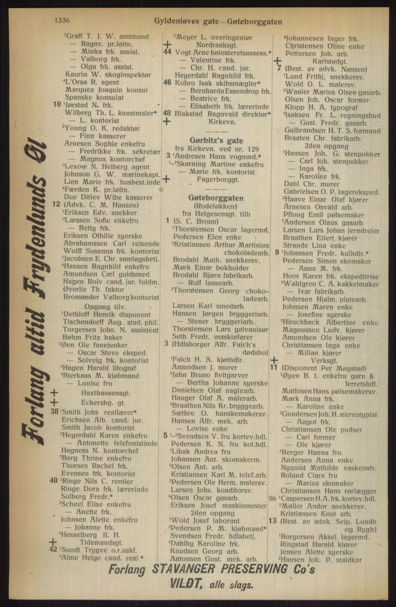 Kristiania/Oslo adressebok, PUBL/-, 1914, s. 1336