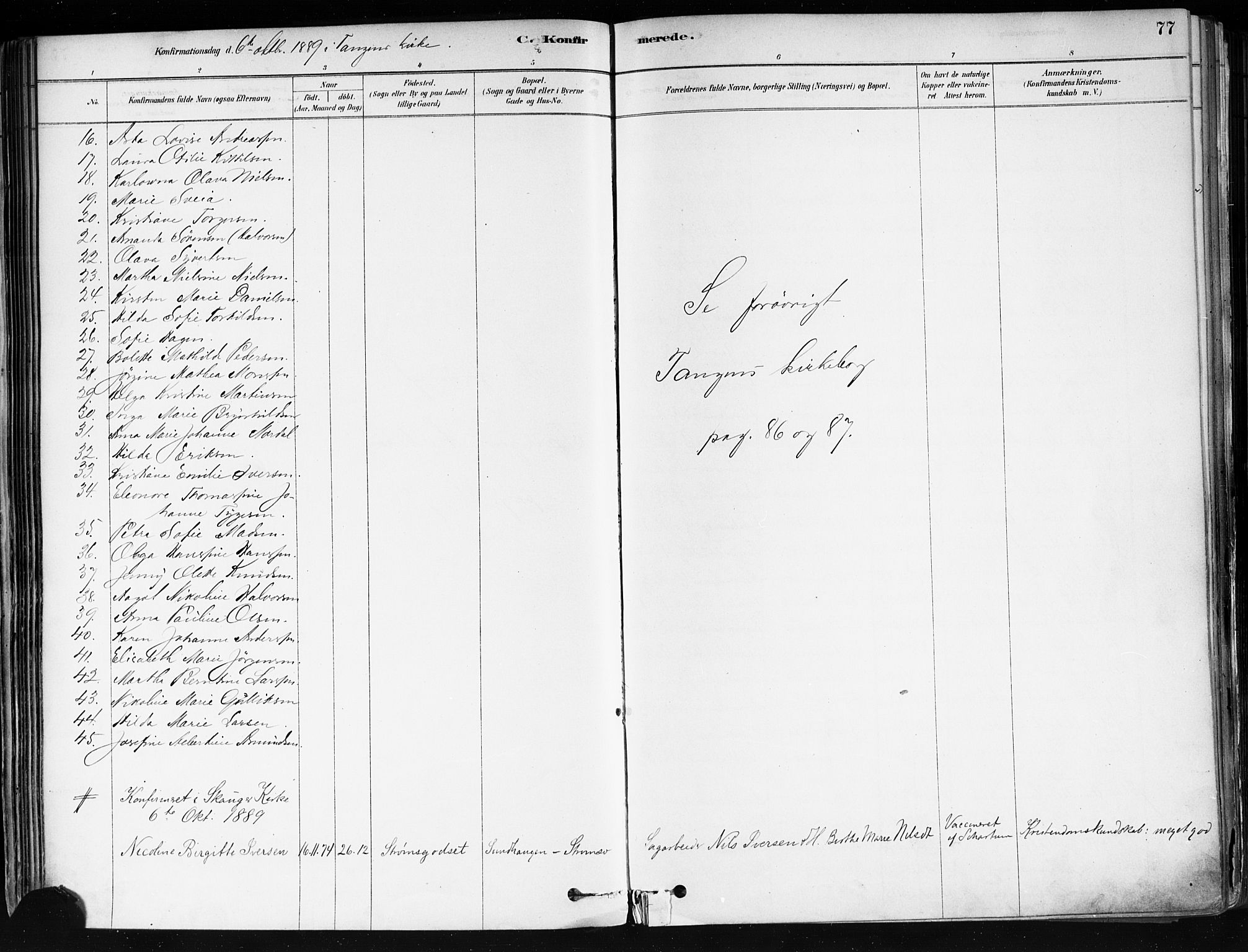 Strømsø kirkebøker, AV/SAKO-A-246/F/Fa/L0022: Ministerialbok nr. I 22, 1879-1899, s. 77