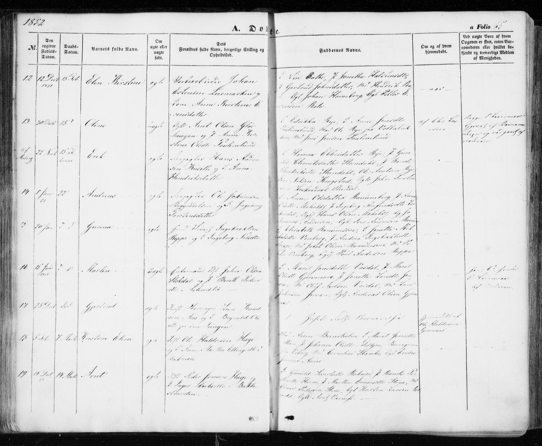 Ministerialprotokoller, klokkerbøker og fødselsregistre - Sør-Trøndelag, SAT/A-1456/606/L0291: Ministerialbok nr. 606A06, 1848-1856, s. 65