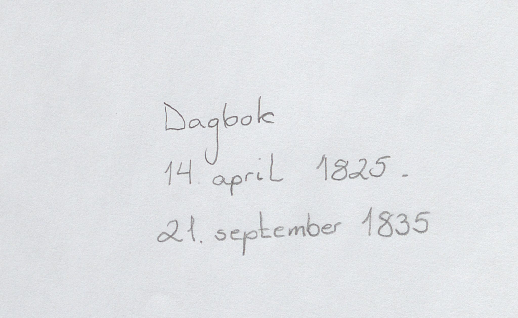 Åker i Vang, Hedmark, og familien Todderud, AV/SAH-ARK-010/G/Ga/L0004/0002: Dagbøker / Dagbok, 1825-1835