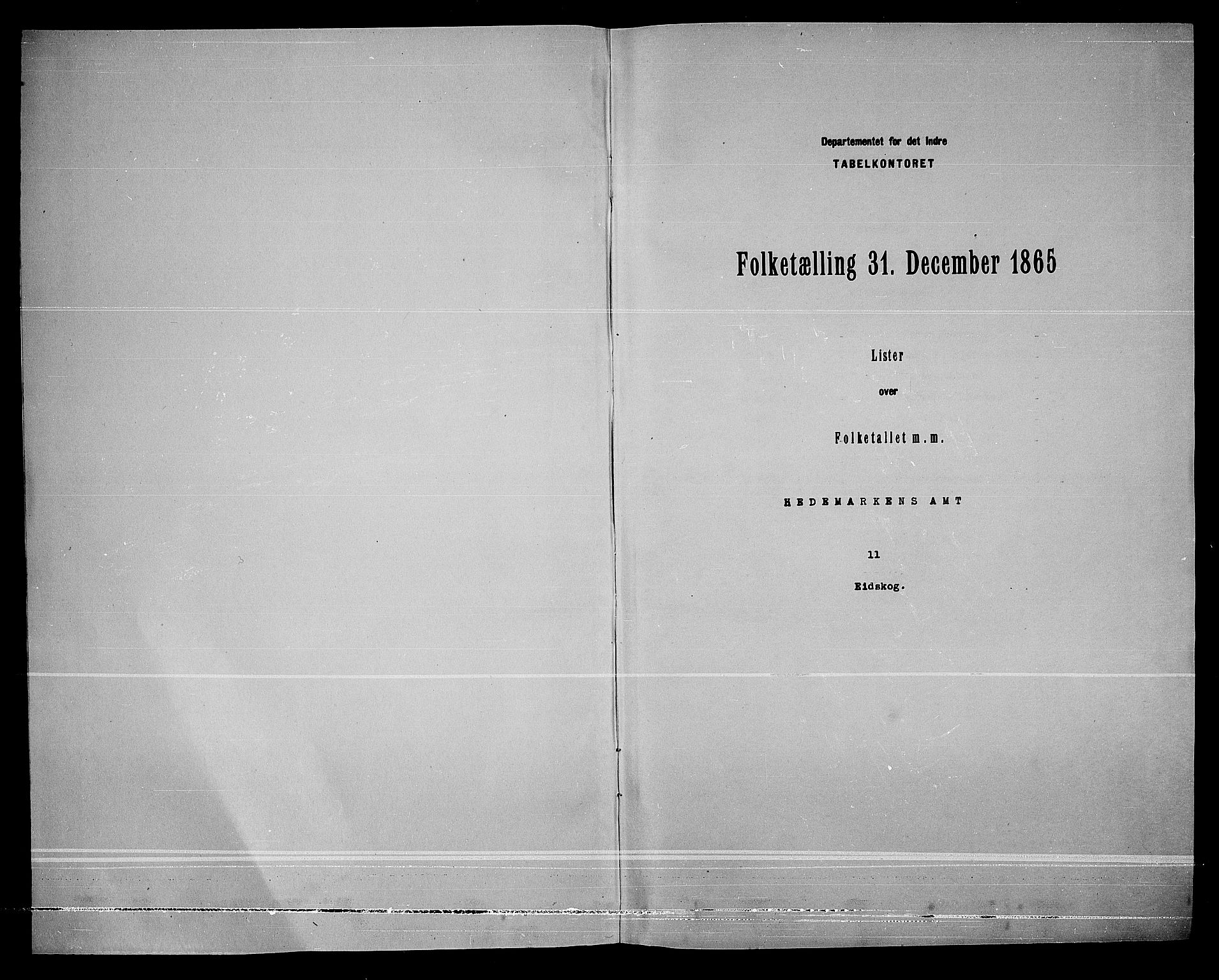 RA, Folketelling 1865 for 0420P Eidskog prestegjeld, 1865, s. 3