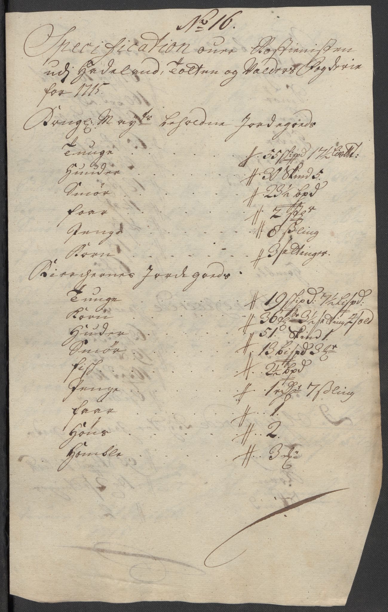 Rentekammeret inntil 1814, Reviderte regnskaper, Fogderegnskap, AV/RA-EA-4092/R18/L1314: Fogderegnskap Hadeland, Toten og Valdres, 1715, s. 432