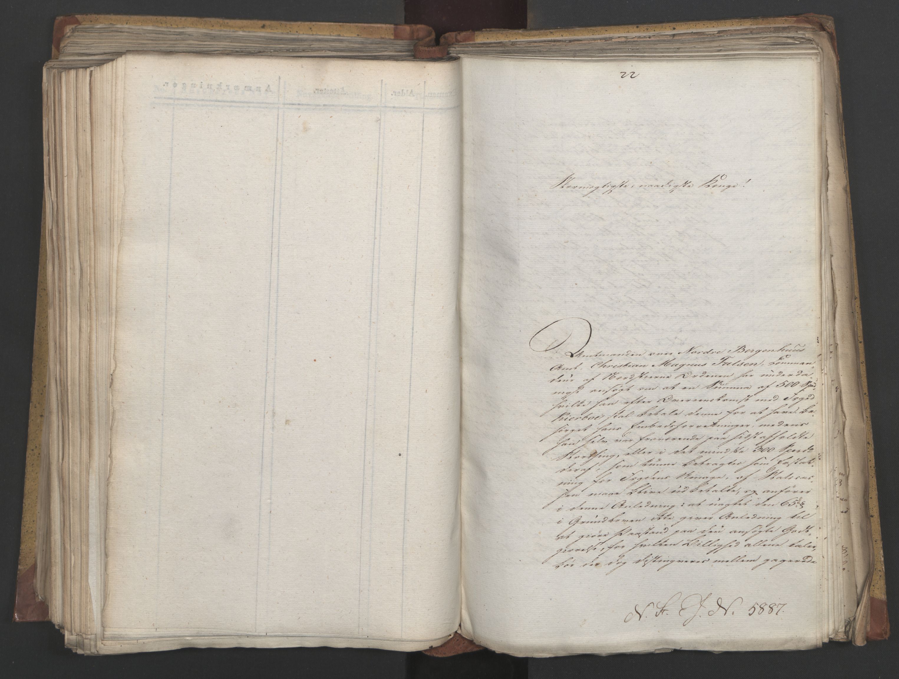 Statsrådsavdelingen i Stockholm, AV/RA-S-1003/D/Da/L0030: Regjeringsinnstillinger nr. 5800-5931, 1822, s. 341