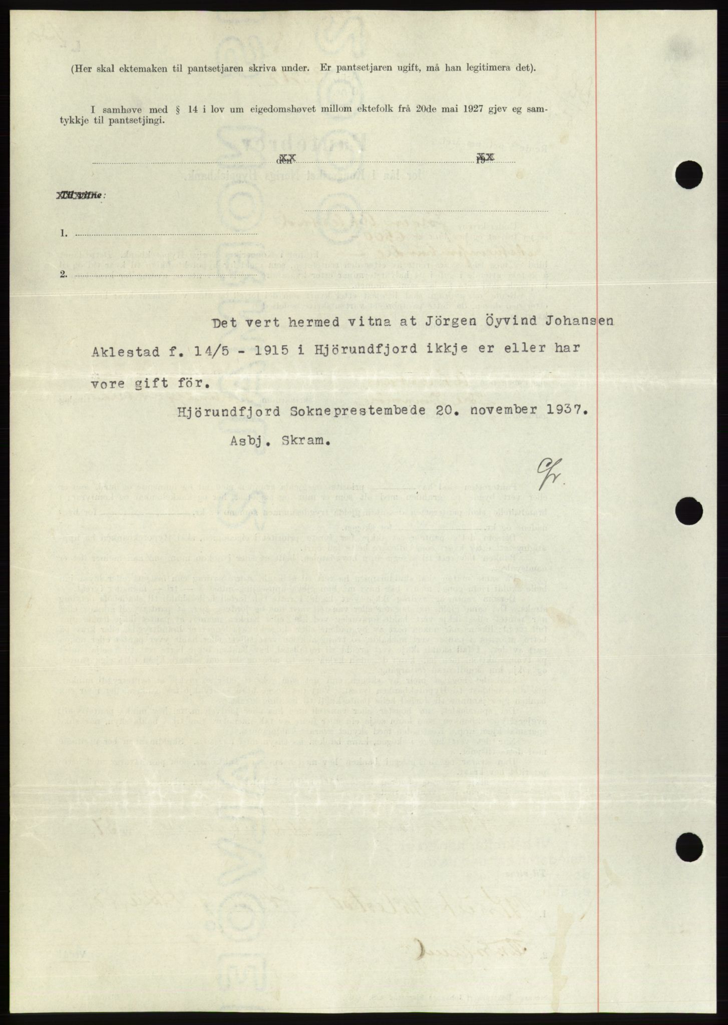 Søre Sunnmøre sorenskriveri, AV/SAT-A-4122/1/2/2C/L0064: Pantebok nr. 58, 1937-1938, Dagboknr: 6/1938