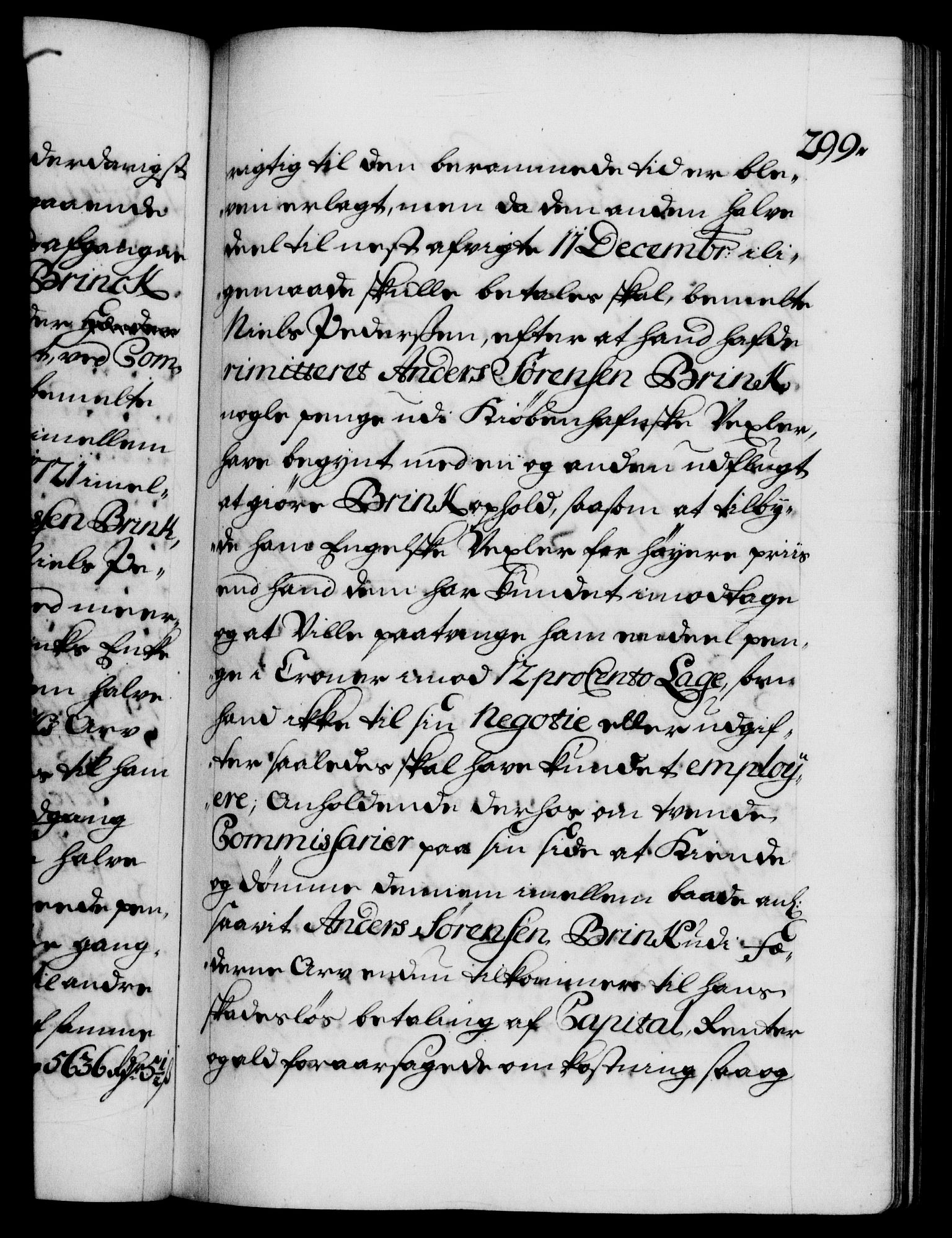 Danske Kanselli 1572-1799, AV/RA-EA-3023/F/Fc/Fca/Fcab/L0022: Norske tegnelser, 1722-1724, s. 299a