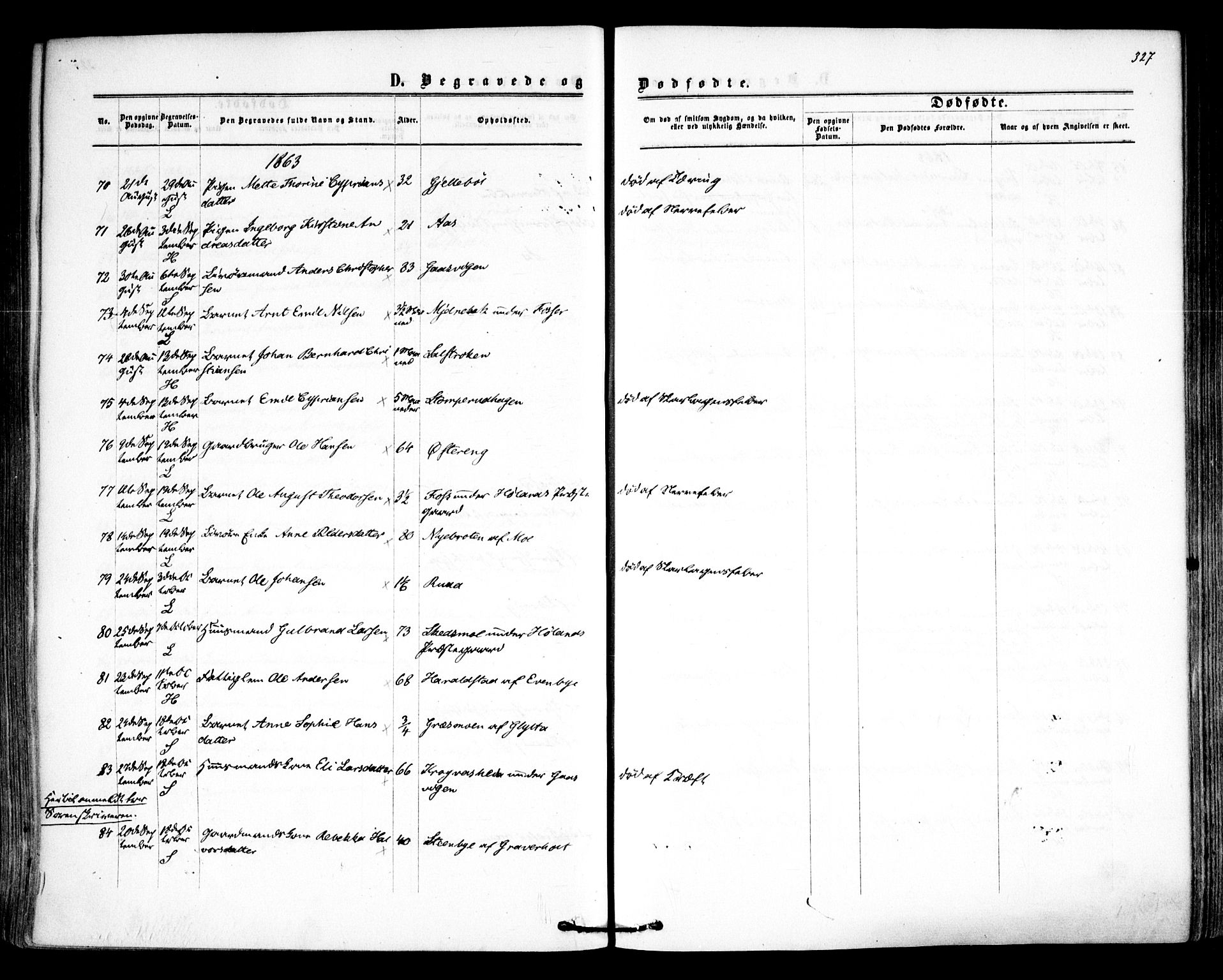 Høland prestekontor Kirkebøker, AV/SAO-A-10346a/F/Fa/L0011: Ministerialbok nr. I 11, 1862-1869, s. 327
