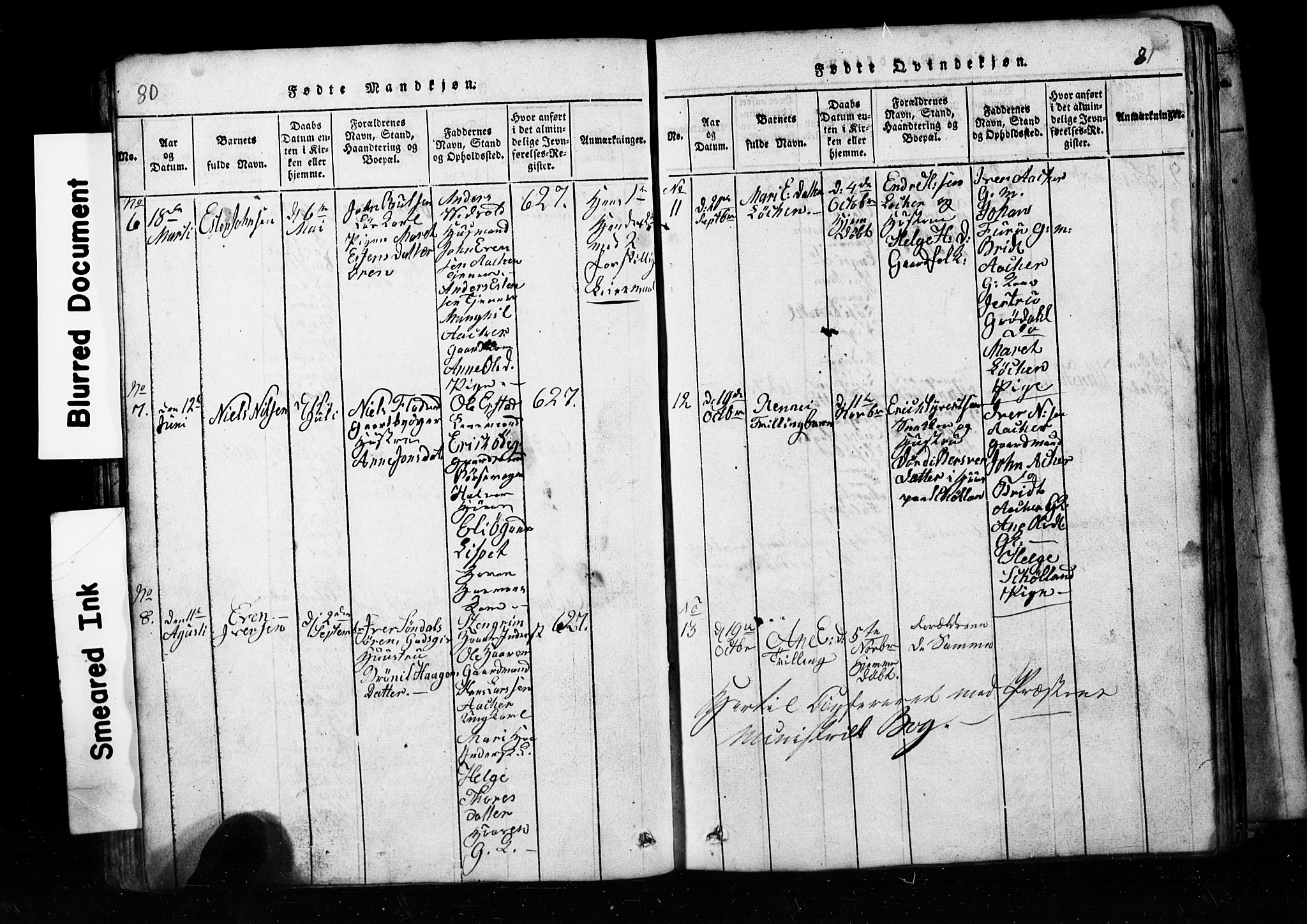 Ministerialprotokoller, klokkerbøker og fødselsregistre - Møre og Romsdal, AV/SAT-A-1454/590/L1016: Klokkerbok nr. 590C01, 1819-1838, s. 80-81