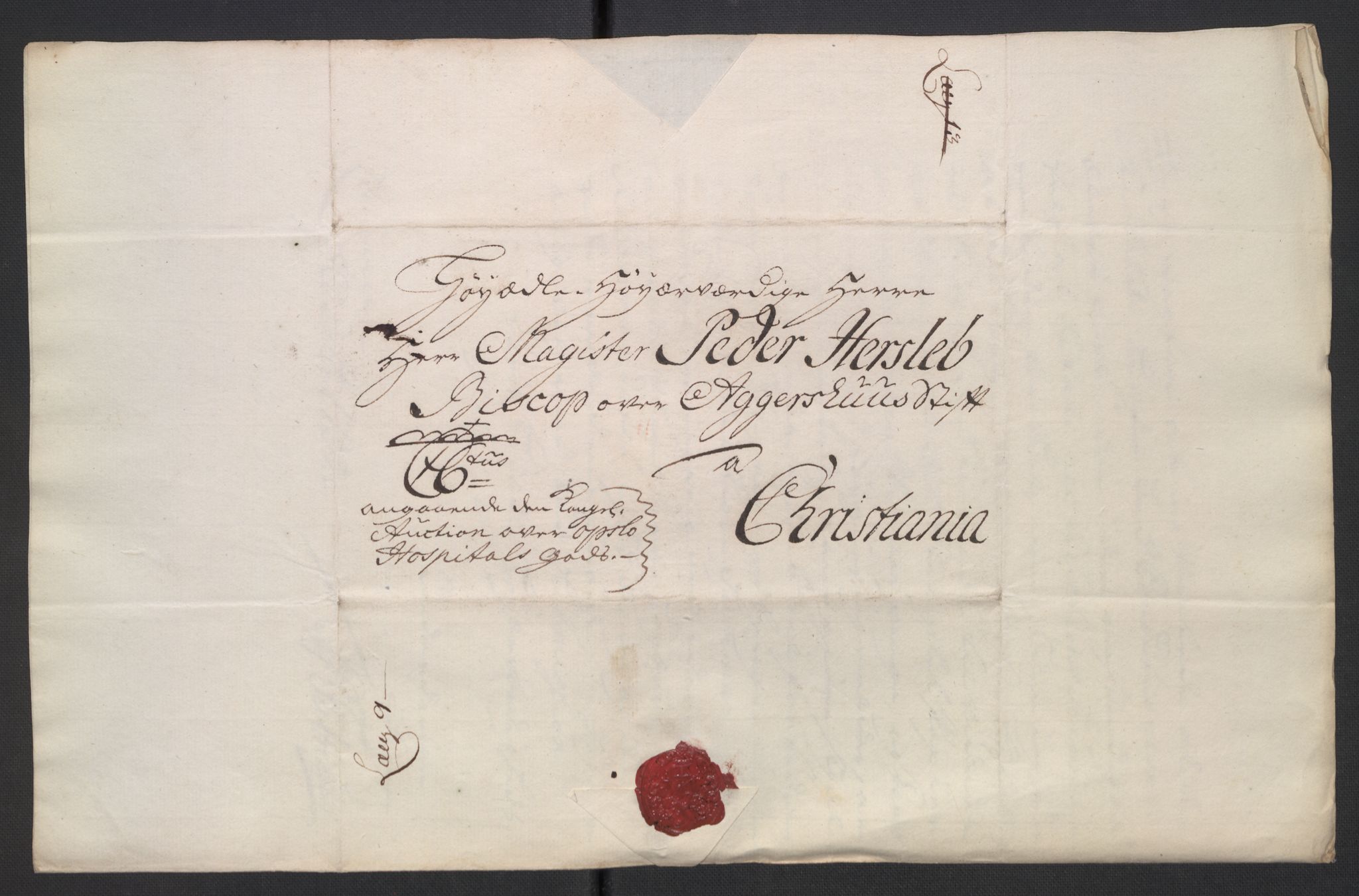 Oslo stiftsdireksjon, AV/SAO-A-11085/K/Kb/L0003/0004: Oslo Hospital / Auksjoner over Hospitalets eiendommer: Korrespondanse, 1735-1736, s. 29