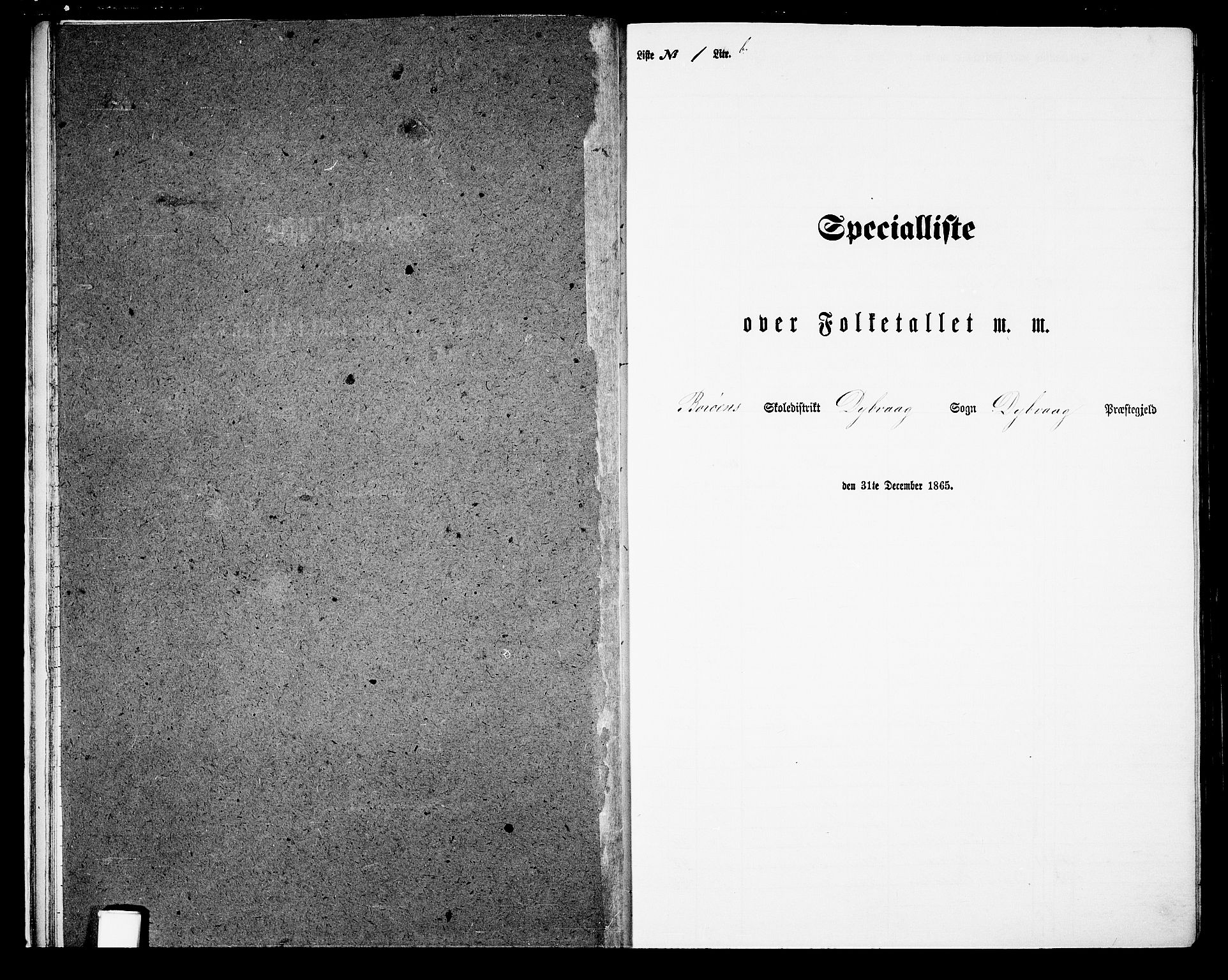 RA, Folketelling 1865 for 0915P Dypvåg prestegjeld, 1865, s. 25