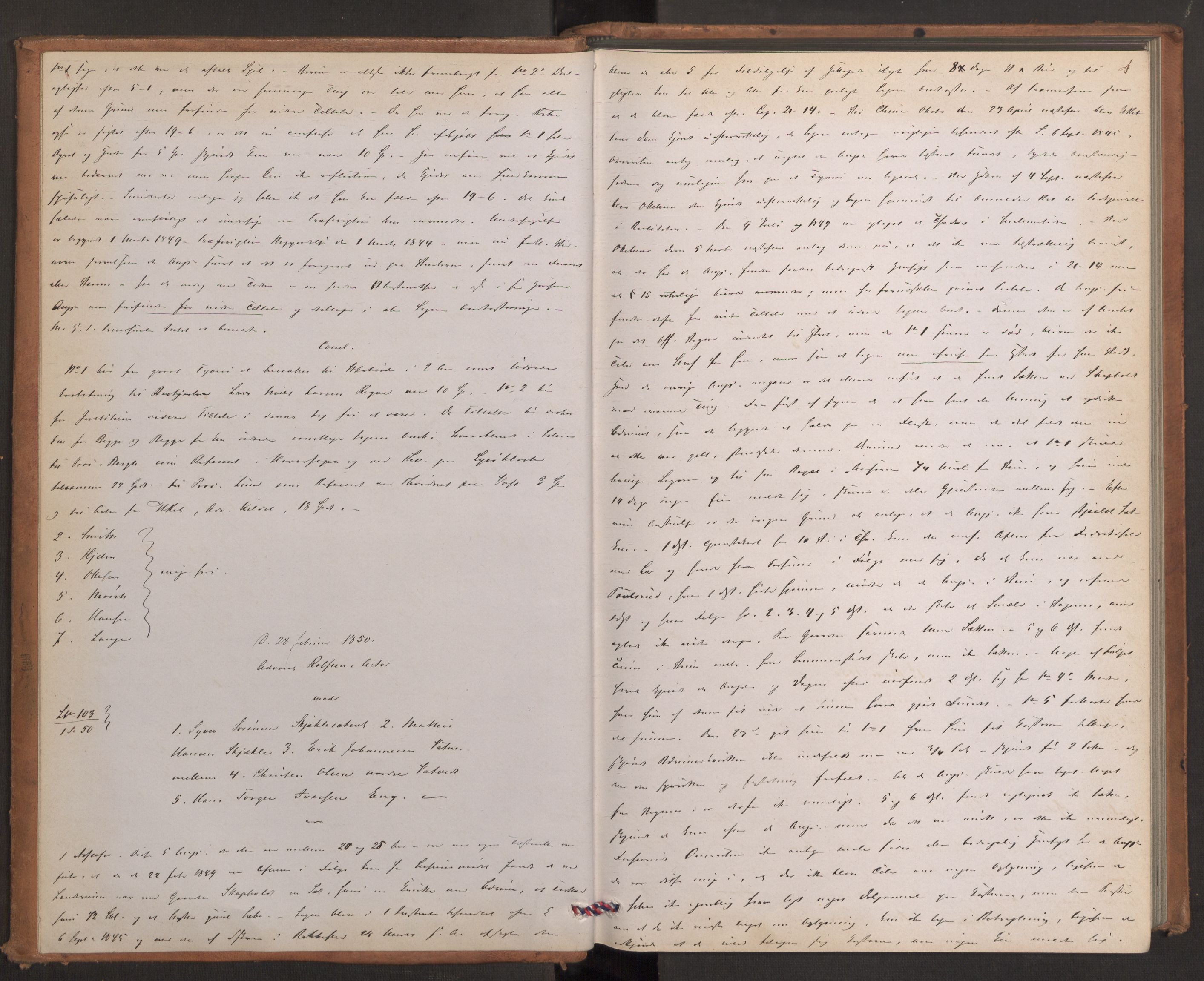 Høyesterett, AV/RA-S-1002/E/Eb/Ebb/L0043/0002: Voteringsprotokoller / Voteringsprotokoll, 1850, s. 3b-4a