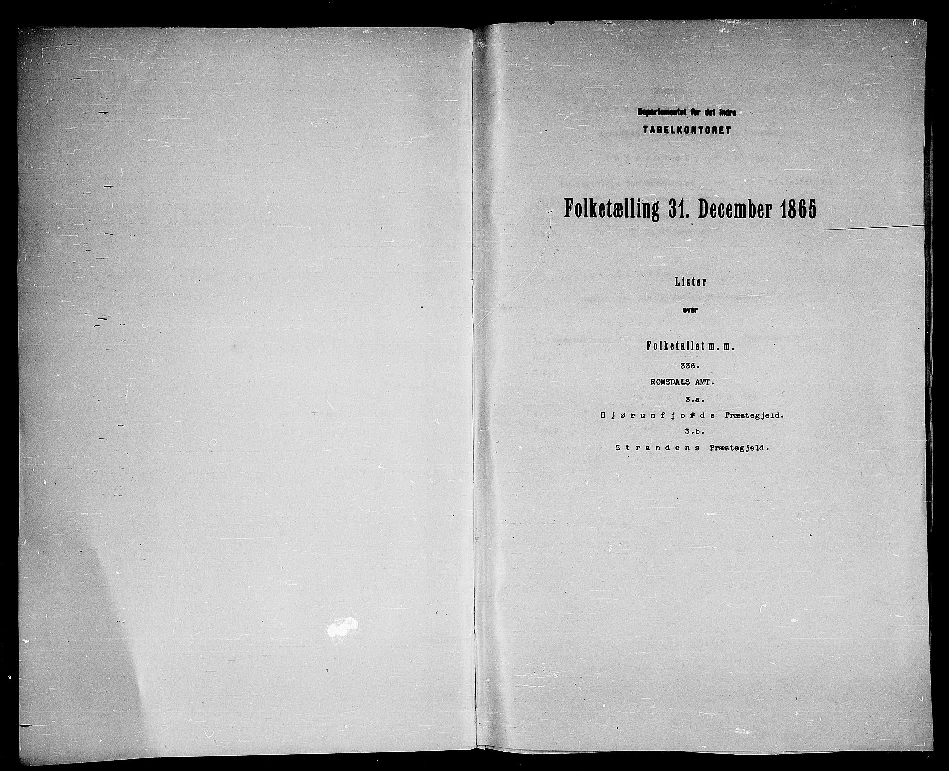 RA, Folketelling 1865 for 1522P Hjørundfjord prestegjeld, 1865, s. 3