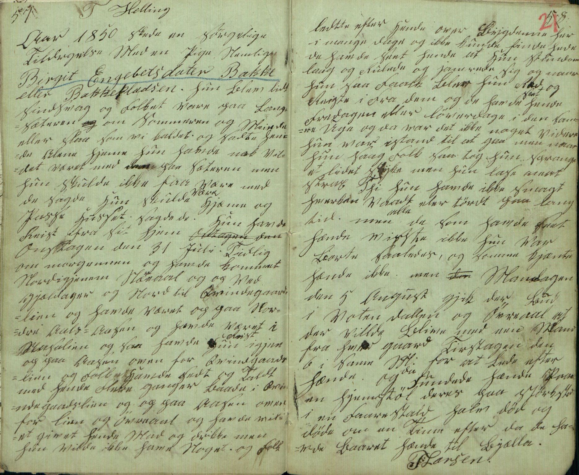 Rikard Berge, TEMU/TGM-A-1003/F/L0005/0031: 160-200 / 189 Delar av handskrivne bøker, 1908, s. 20-21