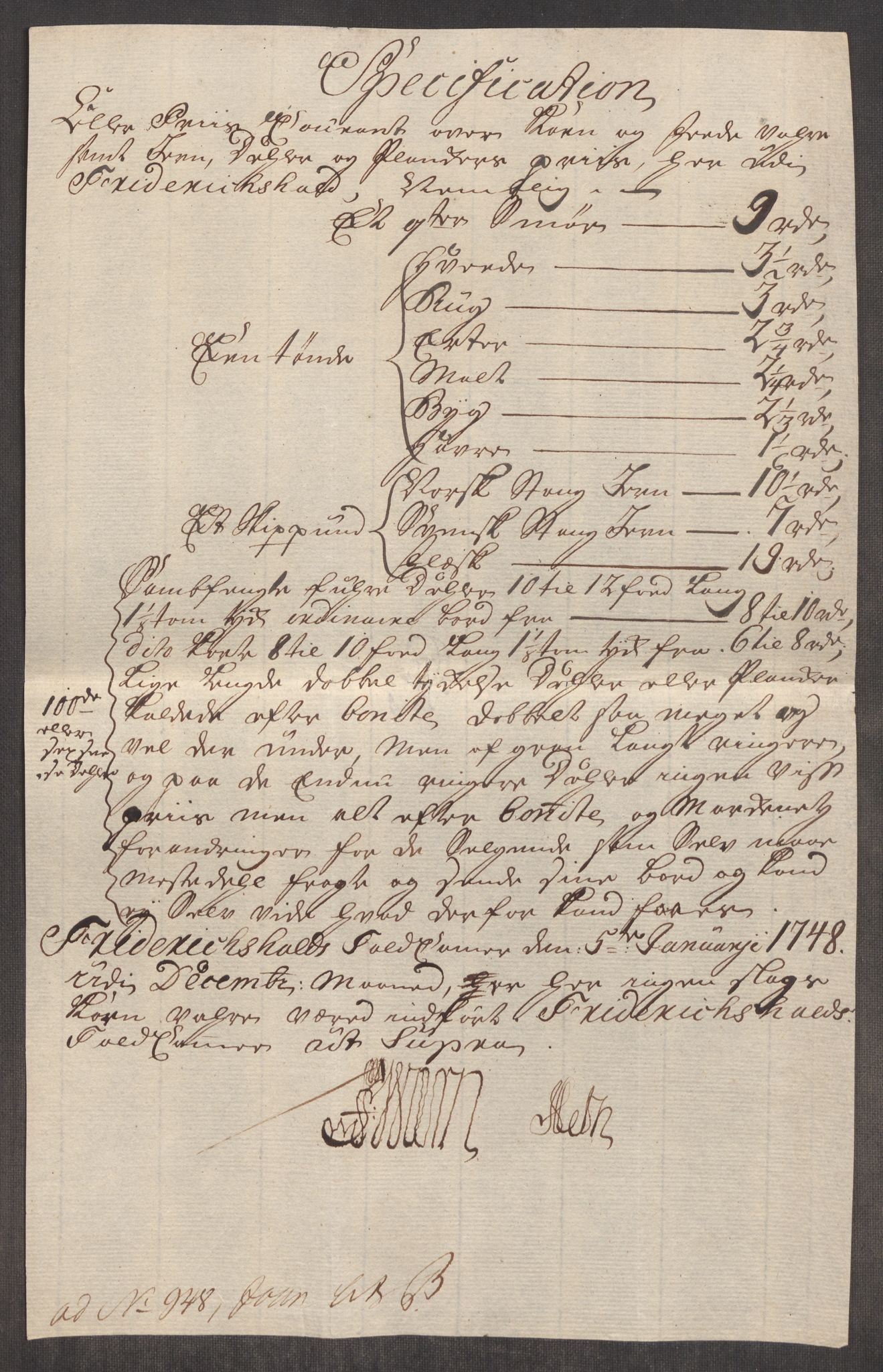 Rentekammeret inntil 1814, Realistisk ordnet avdeling, AV/RA-EA-4070/Oe/L0003: [Ø1]: Priskuranter, 1745-1748, s. 458
