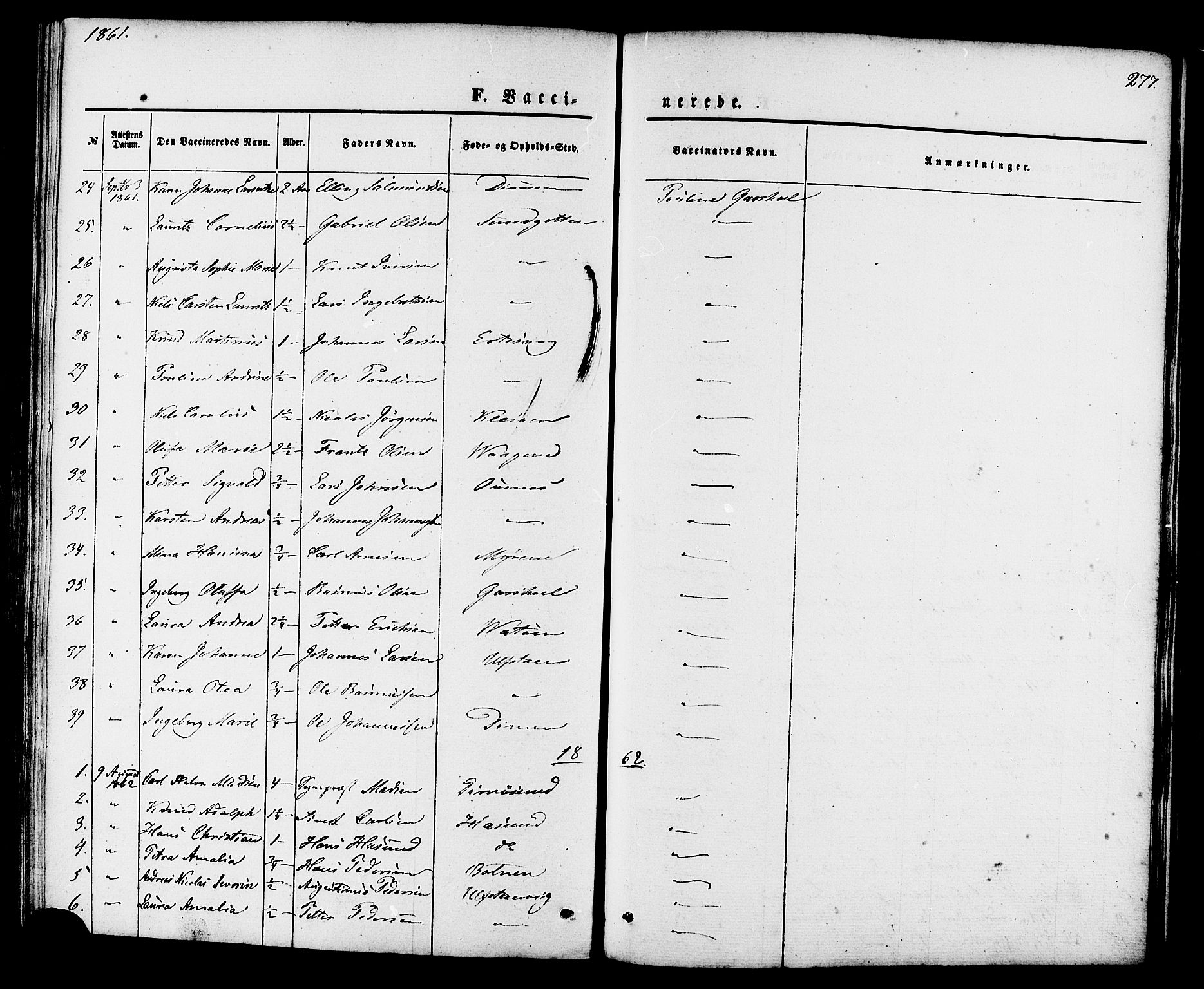 Ministerialprotokoller, klokkerbøker og fødselsregistre - Møre og Romsdal, SAT/A-1454/509/L0105: Ministerialbok nr. 509A03, 1848-1882, s. 277