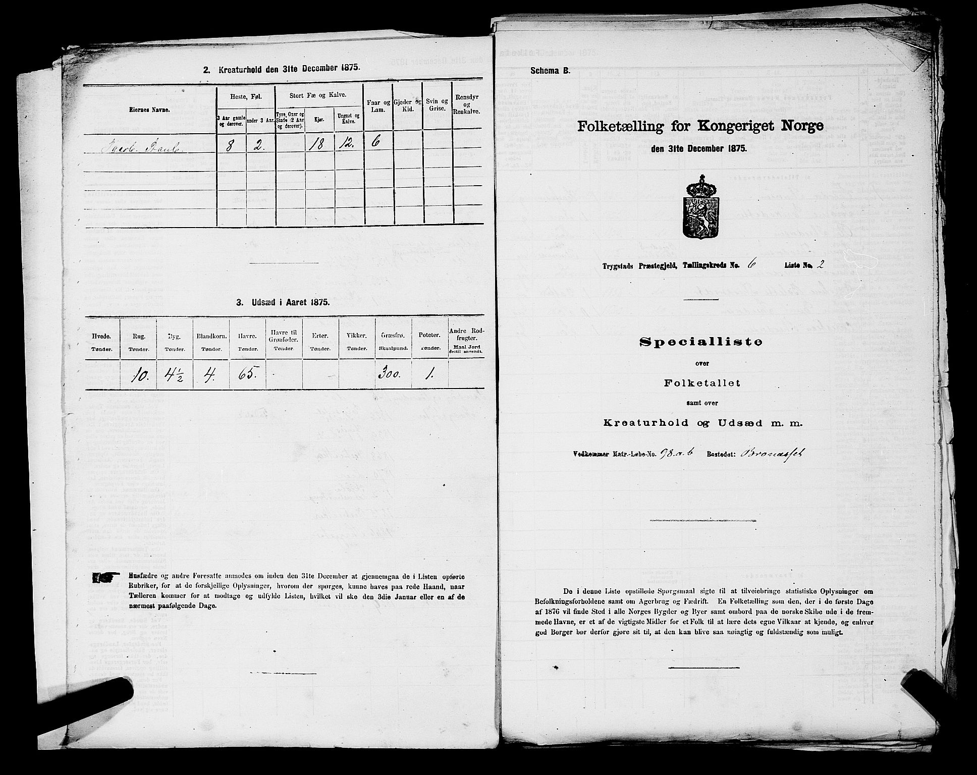 RA, Folketelling 1875 for 0122P Trøgstad prestegjeld, 1875, s. 618