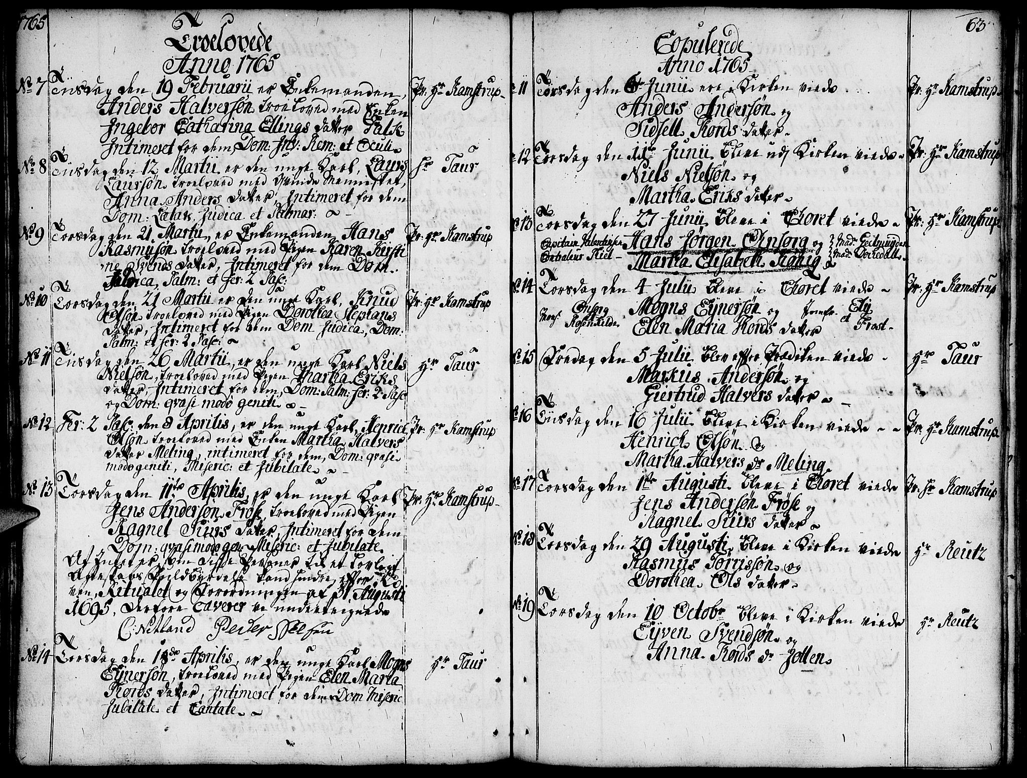 Domkirken sokneprestkontor, SAST/A-101812/001/30/30BA/L0004: Ministerialbok nr. A 4, 1744-1782, s. 63