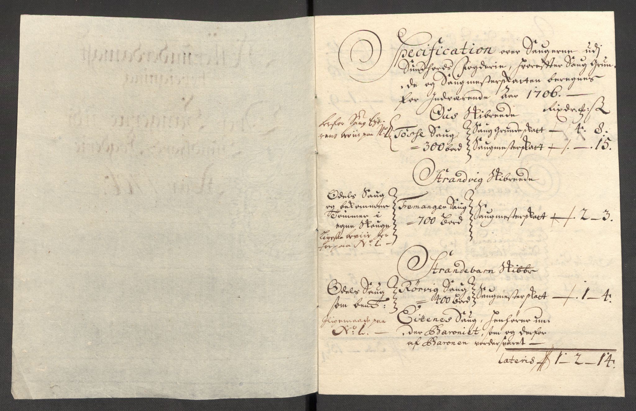 Rentekammeret inntil 1814, Reviderte regnskaper, Fogderegnskap, RA/EA-4092/R48/L2984: Fogderegnskap Sunnhordland og Hardanger, 1706-1707, s. 105