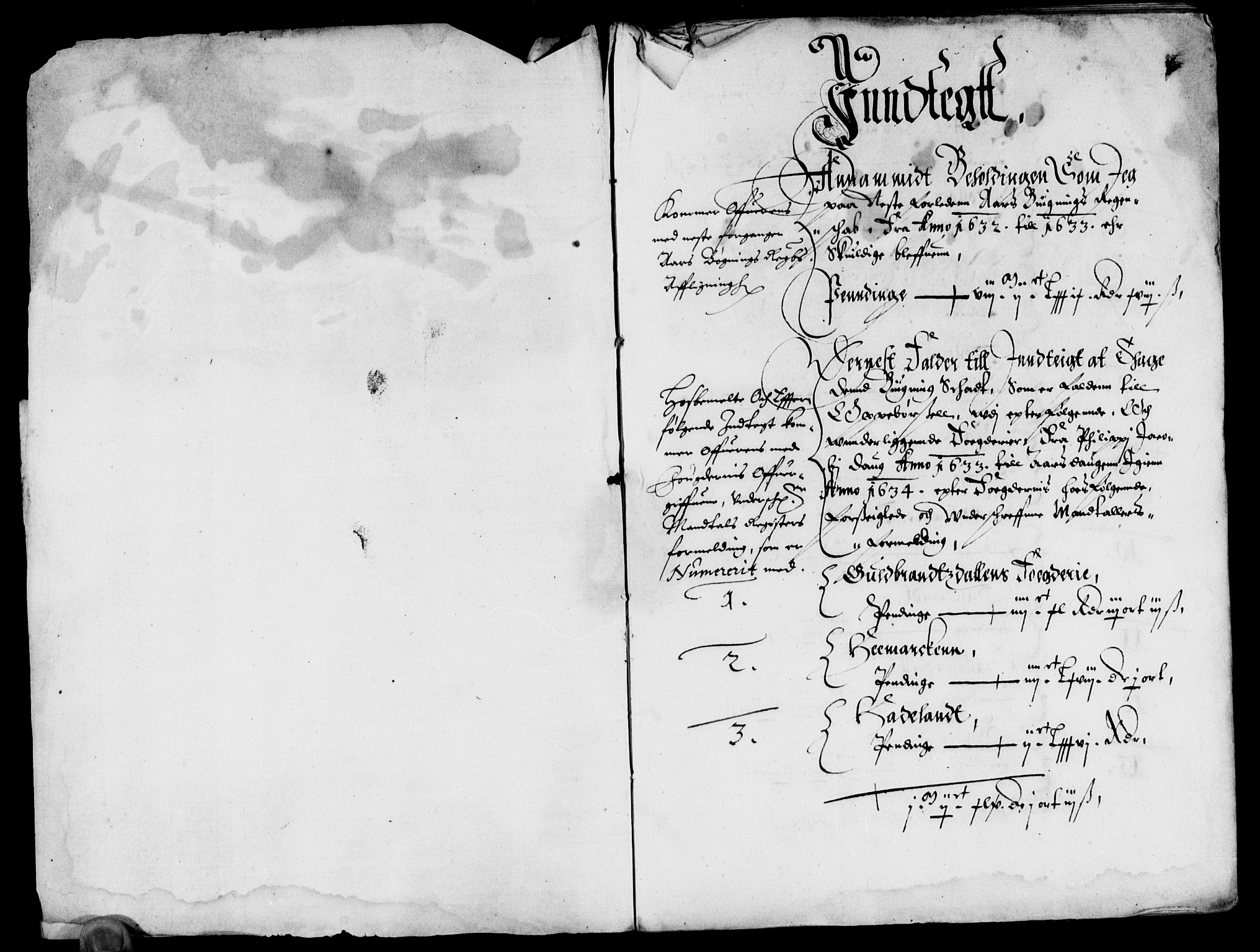 Rentekammeret inntil 1814, Reviderte regnskaper, Lensregnskaper, RA/EA-5023/R/Rb/Rba/L0116: Akershus len, 1633-1634
