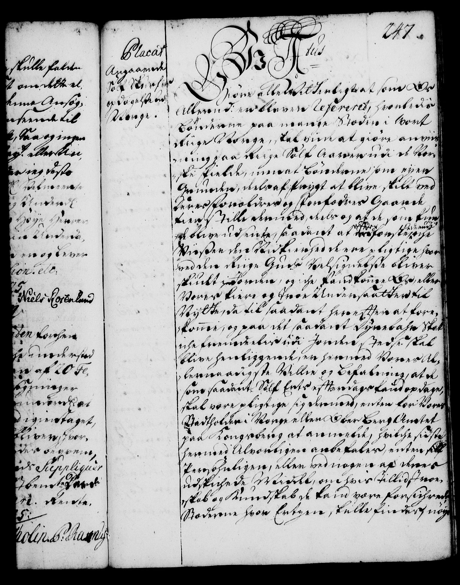 Rentekammeret, Kammerkanselliet, AV/RA-EA-3111/G/Gg/Gga/L0002: Norsk ekspedisjonsprotokoll med register (merket RK 53.2), 1723-1727, s. 247