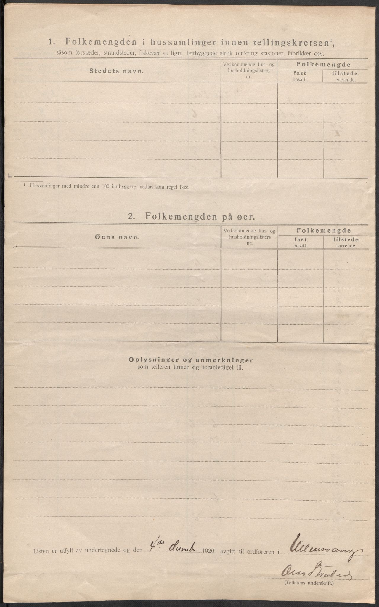 SAB, Folketelling 1920 for 1230 Ullensvang herred, 1920, s. 10