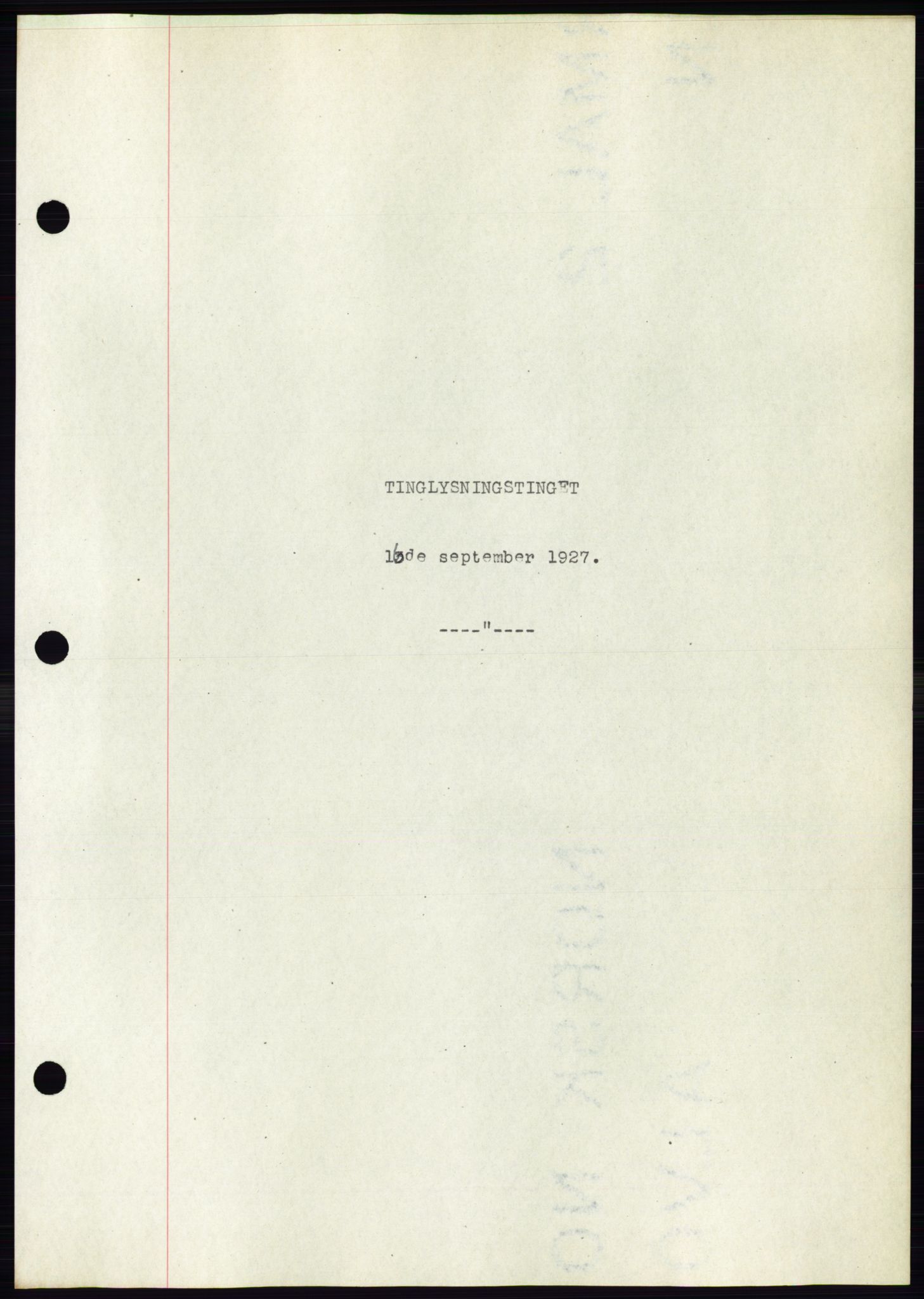 Ålesund byfogd, AV/SAT-A-4384: Pantebok nr. 22, 1927-1927, Tingl.dato: 16.09.1927