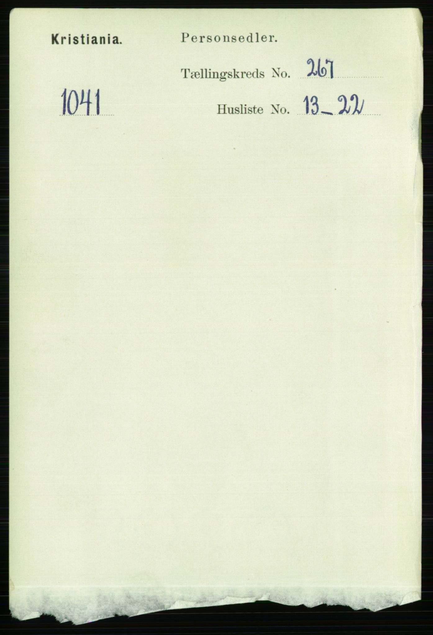 RA, Folketelling 1891 for 0301 Kristiania kjøpstad, 1891, s. 161699