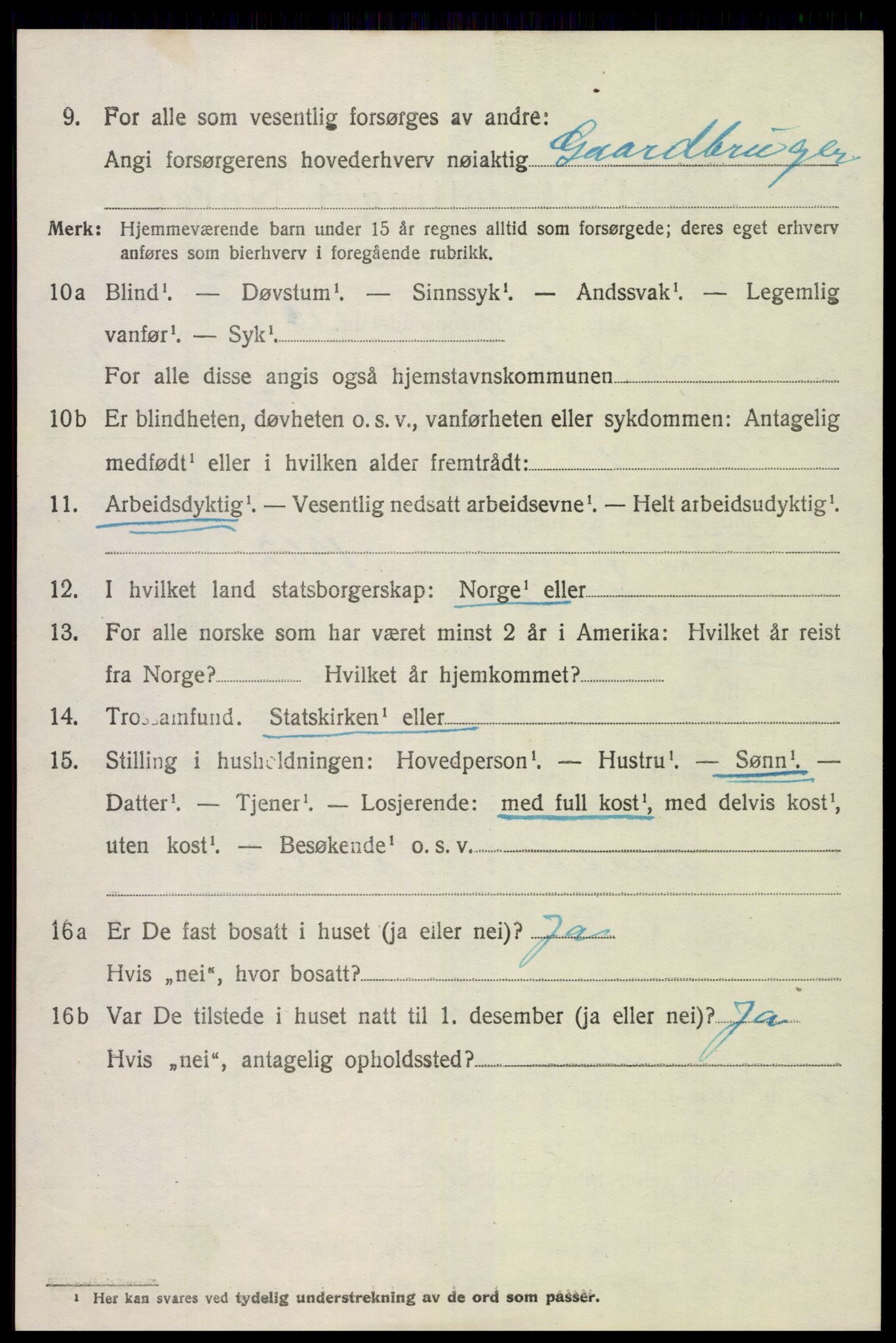 SAK, Folketelling 1920 for 0924 Landvik herred, 1920, s. 2085