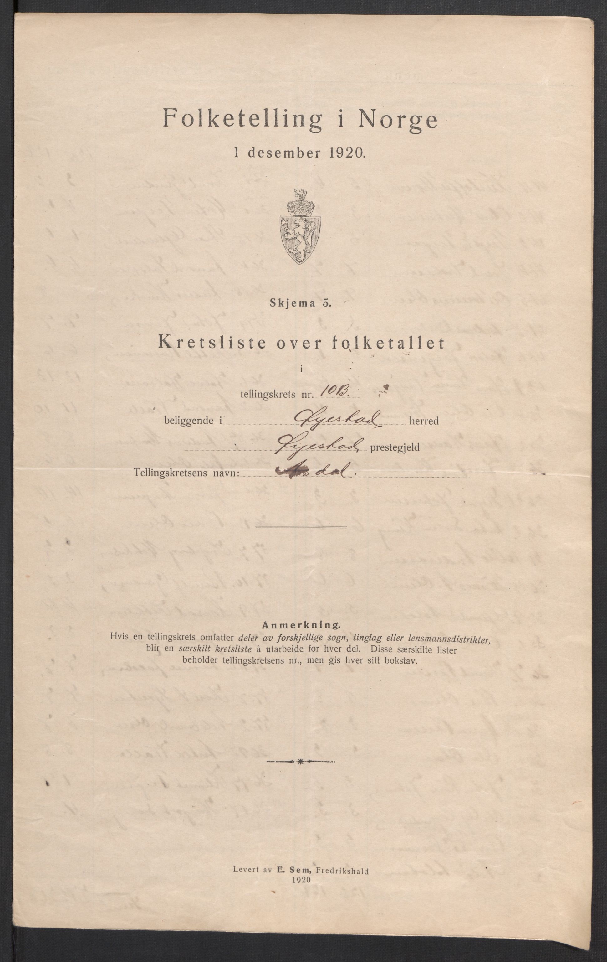 SAK, Folketelling 1920 for 0920 Øyestad herred, 1920, s. 33