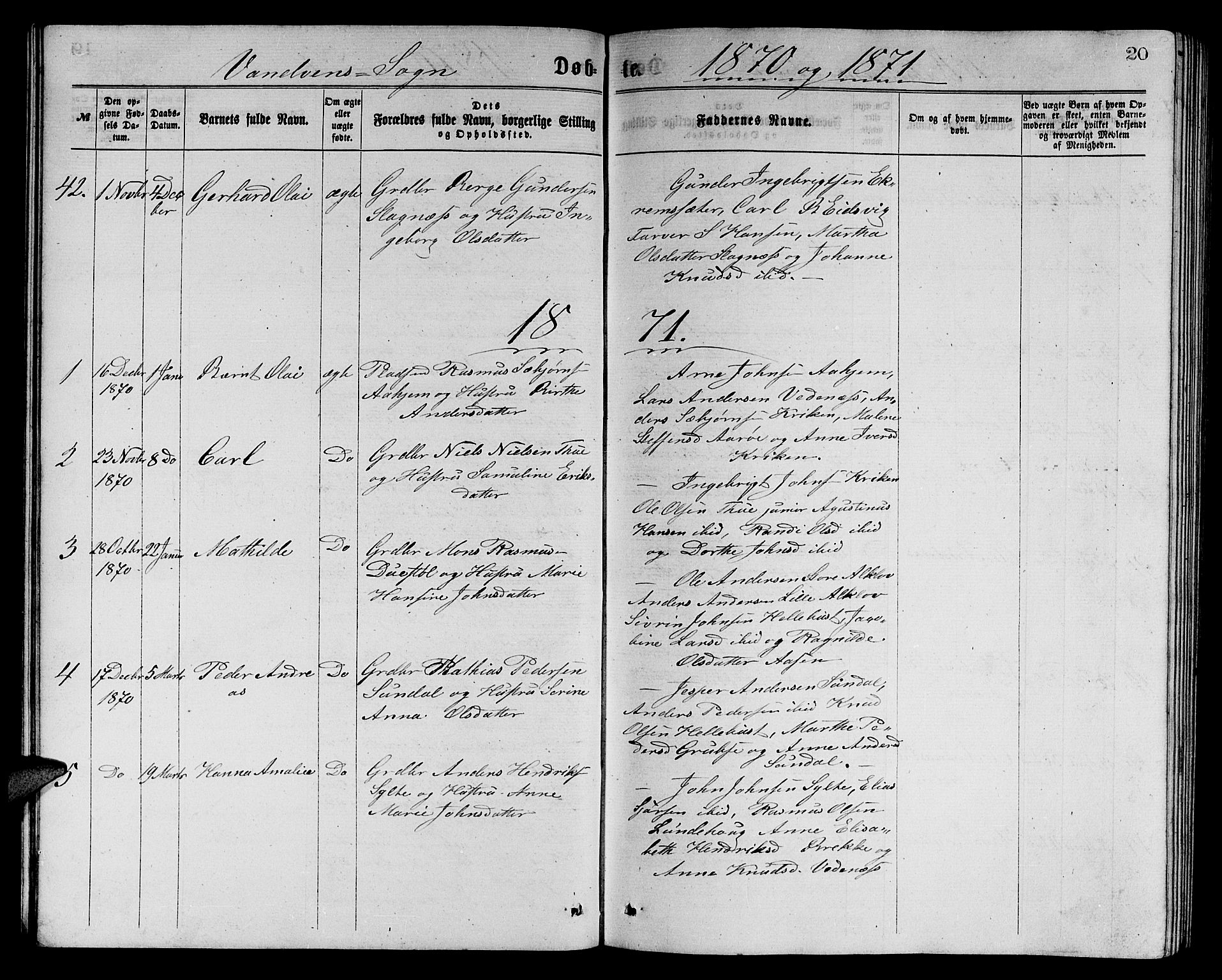 Ministerialprotokoller, klokkerbøker og fødselsregistre - Møre og Romsdal, AV/SAT-A-1454/501/L0016: Klokkerbok nr. 501C02, 1868-1884, s. 20