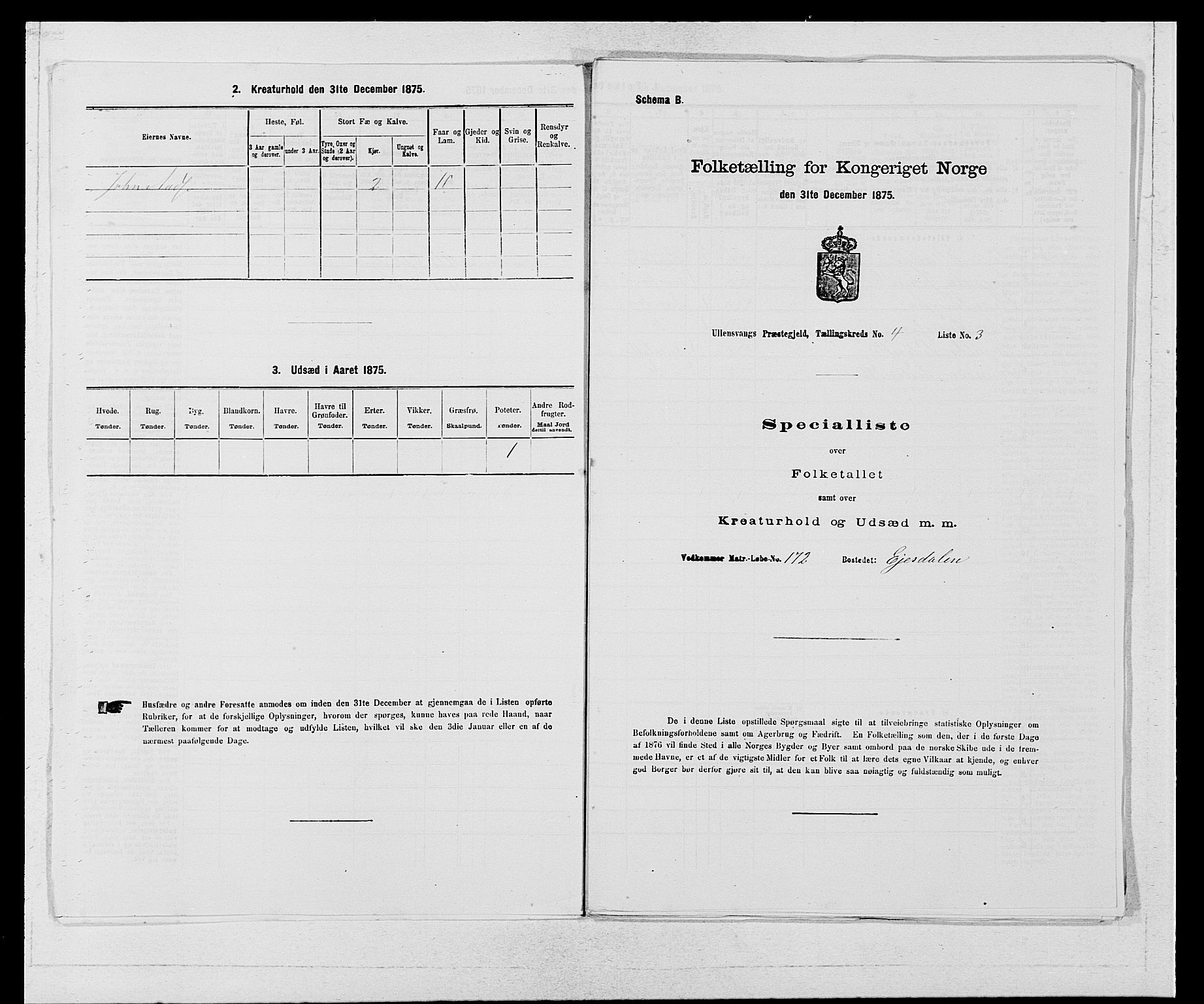 SAB, Folketelling 1875 for 1230P Ullensvang prestegjeld, 1875, s. 297