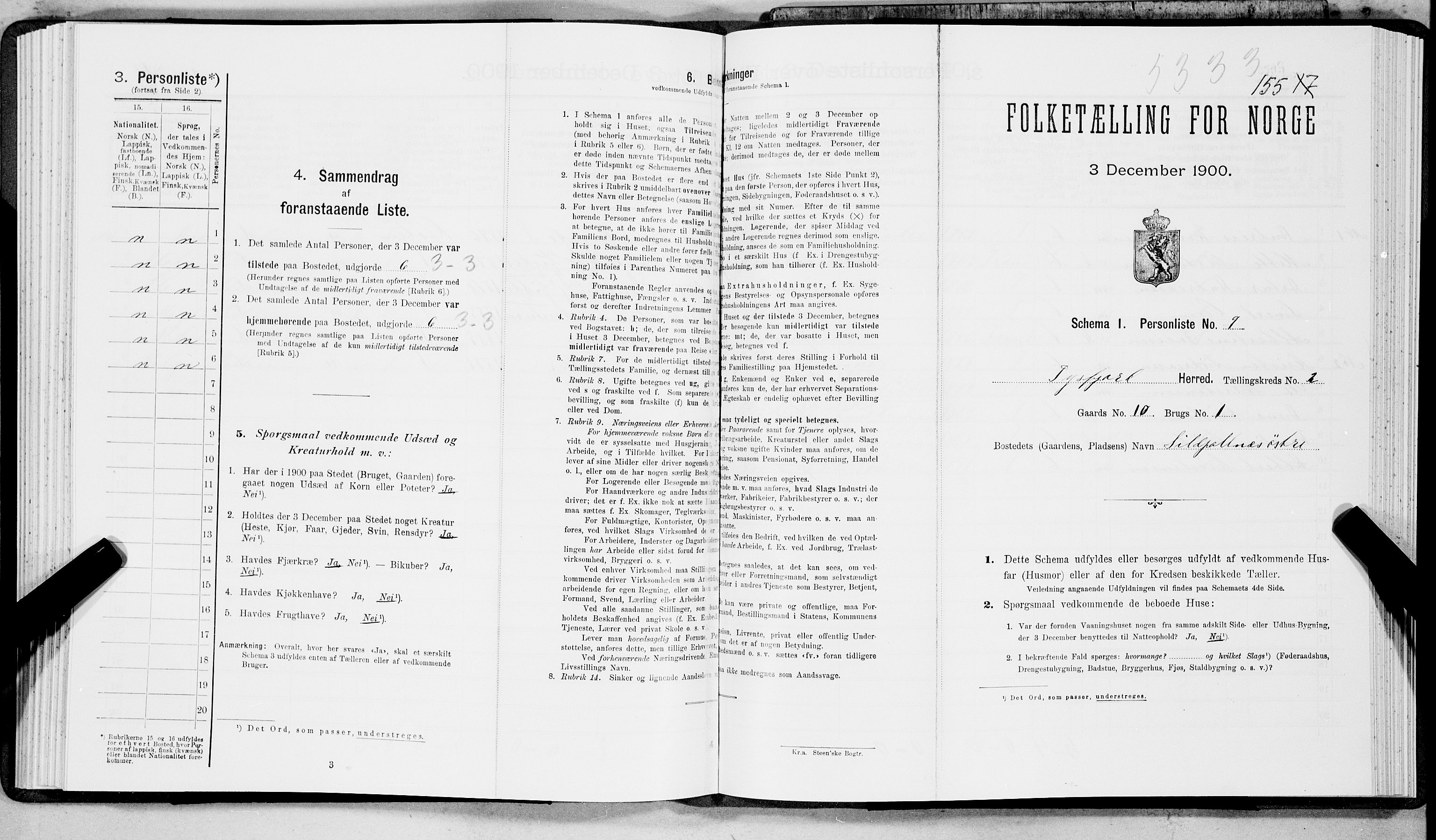 SAT, Folketelling 1900 for 1850 Tysfjord herred, 1900, s. 168