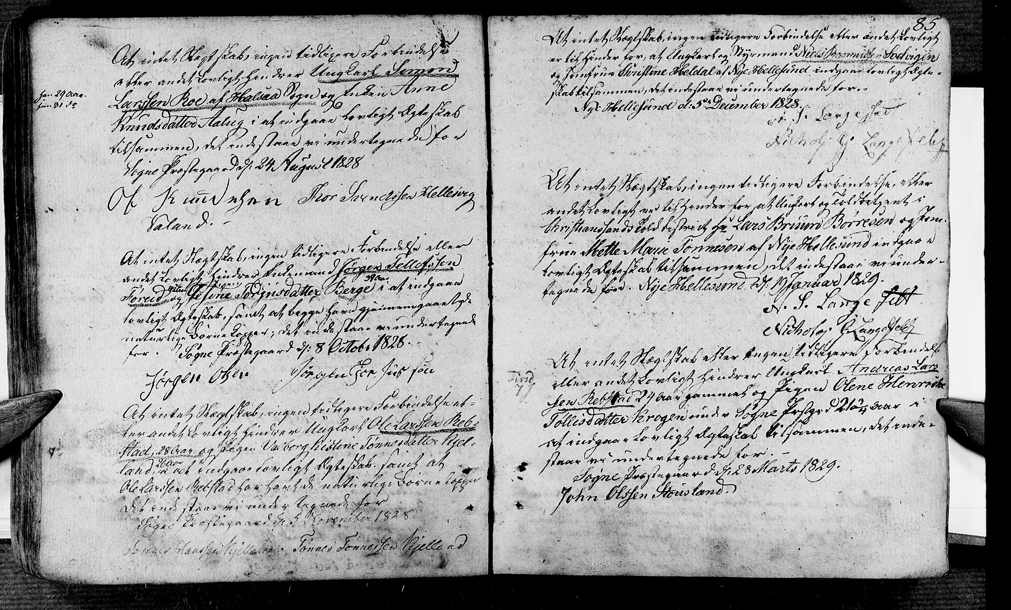 Søgne sokneprestkontor, SAK/1111-0037/F/Fa/Fab/L0007: Ministerialbok nr. A 7, 1791-1851, s. 85