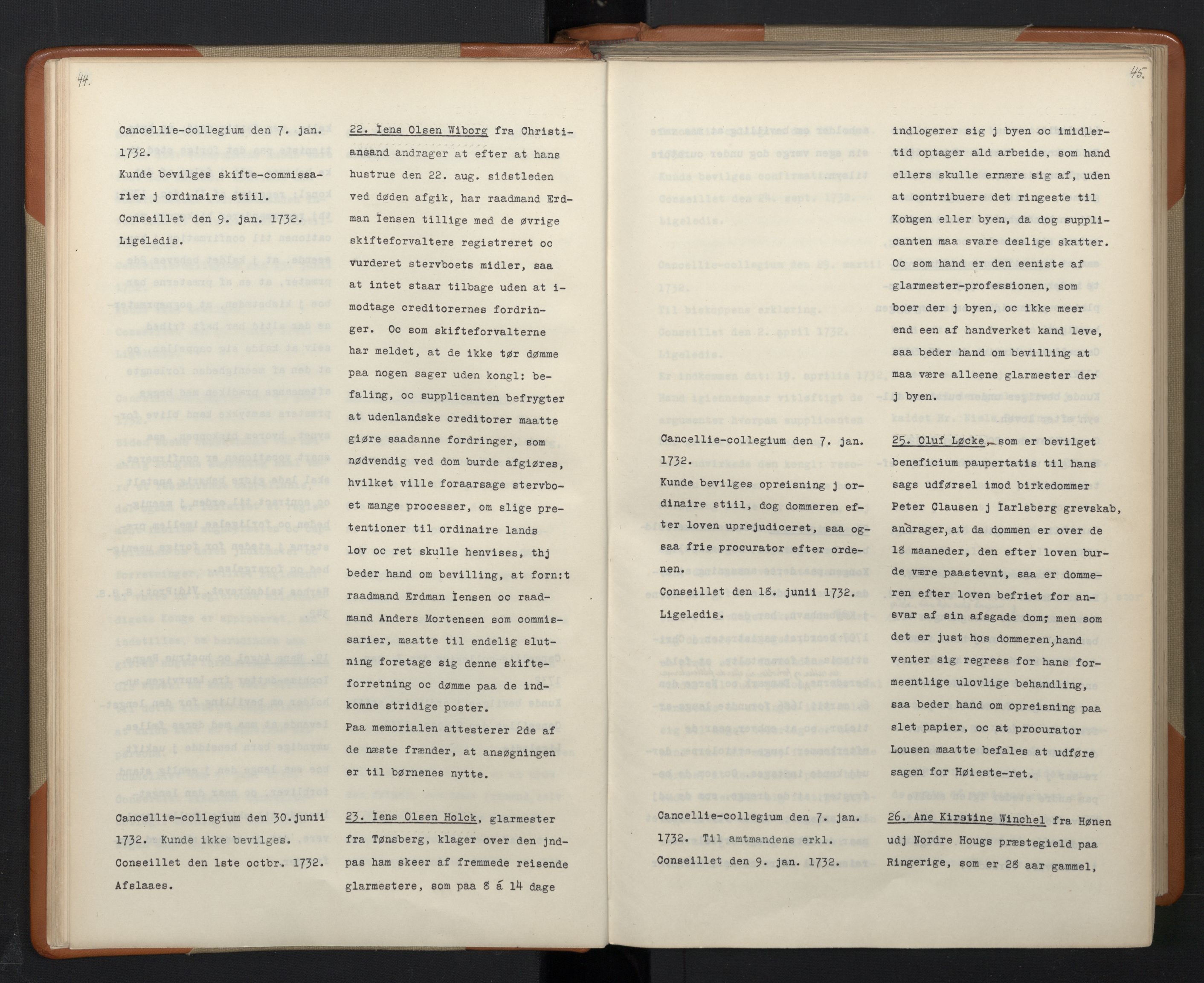 Avskriftsamlingen, RA/EA-4022/F/Fa/L0095: Supplikker, 1732, s. 26