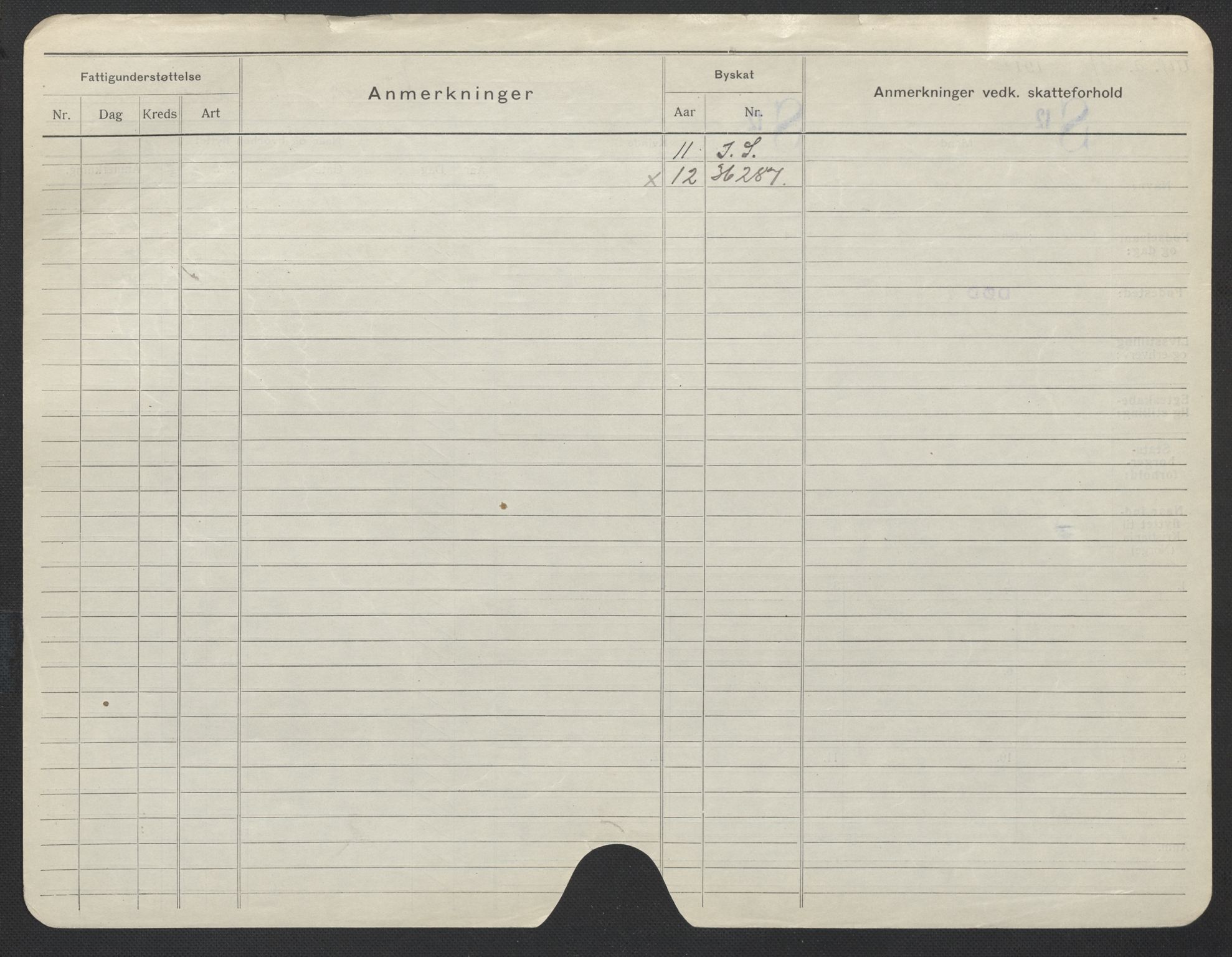 Oslo folkeregister, Registerkort, SAO/A-11715/F/Fa/Fac/L0019: Kvinner, 1906-1914, s. 871b