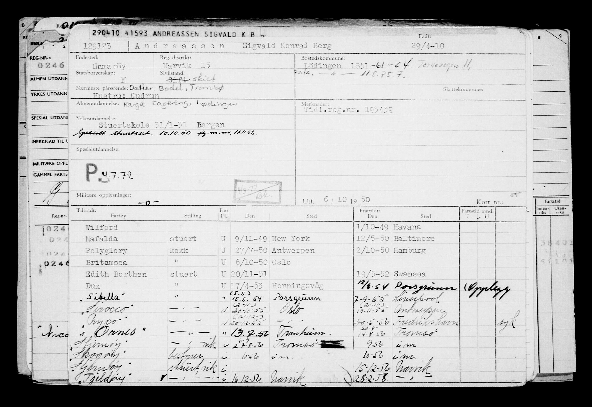 Direktoratet for sjømenn, AV/RA-S-3545/G/Gb/L0089: Hovedkort, 1910, s. 358