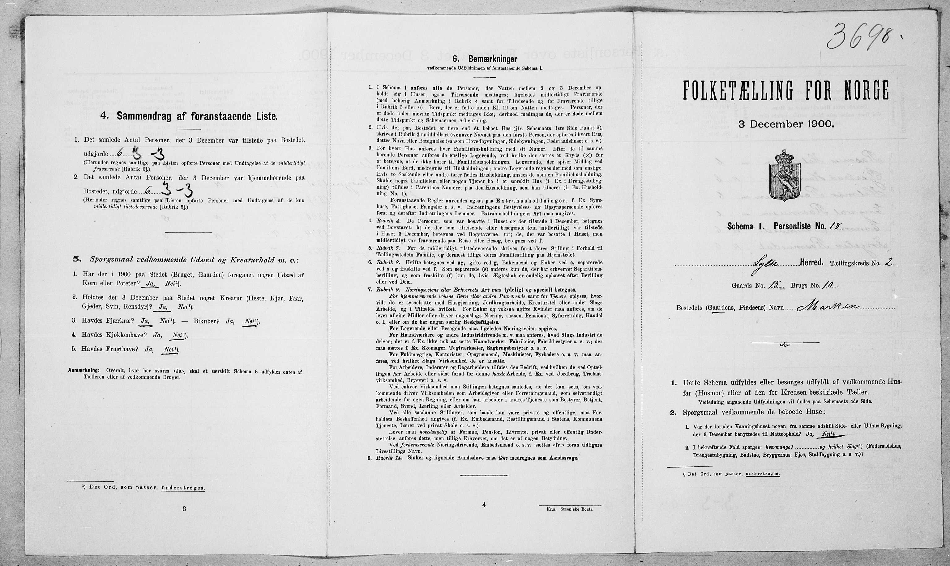 SAT, Folketelling 1900 for 1536 Sylte herred, 1900, s. 180