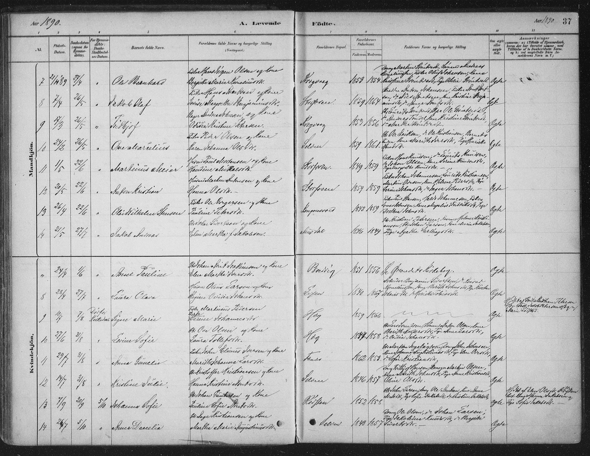 Ministerialprotokoller, klokkerbøker og fødselsregistre - Sør-Trøndelag, AV/SAT-A-1456/662/L0755: Ministerialbok nr. 662A01, 1879-1905, s. 37