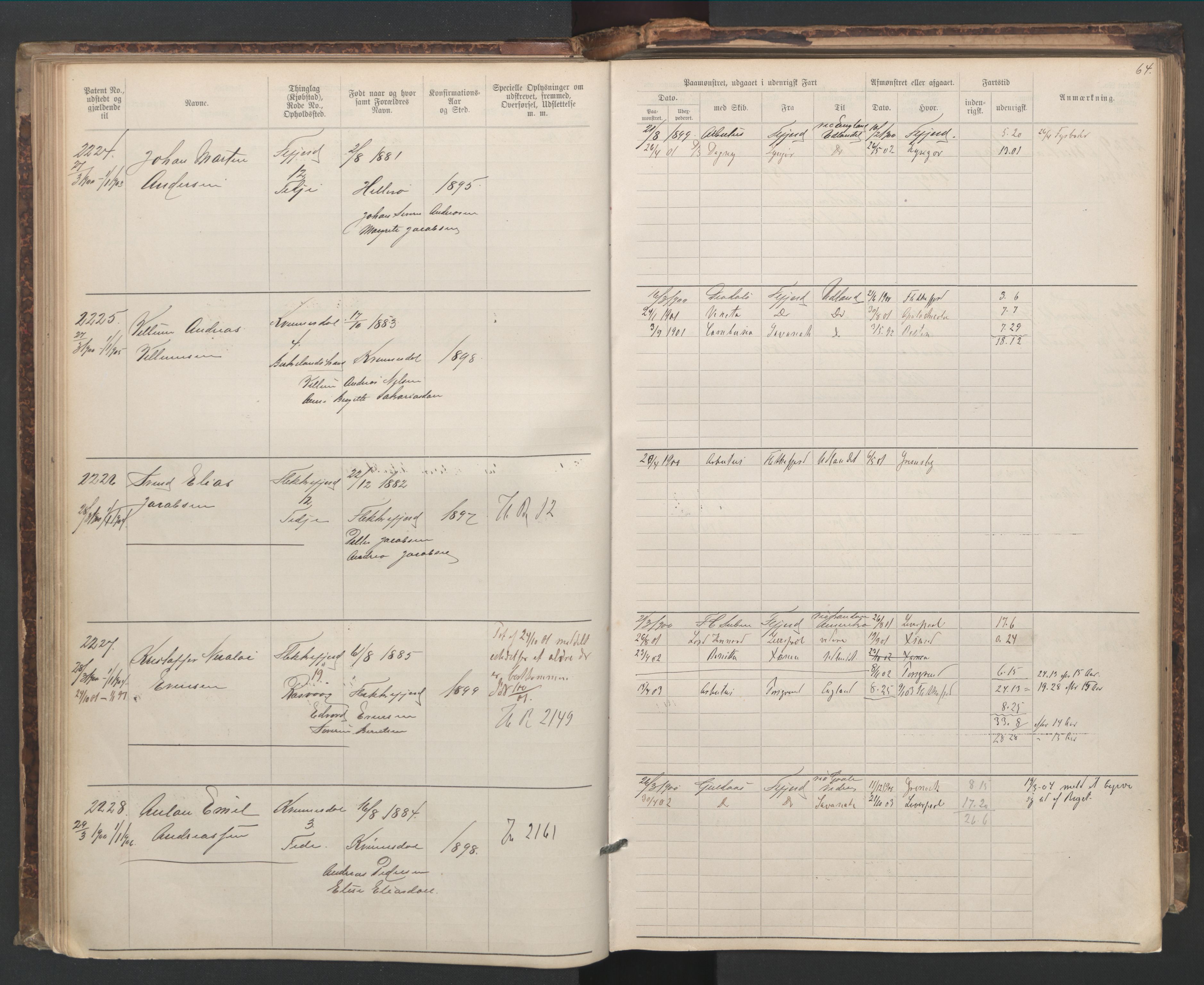Flekkefjord mønstringskrets, AV/SAK-2031-0018/F/Fa/L0006: Annotasjonsrulle nr 1916-2964 med register, Æ-3, 1891-1948, s. 94